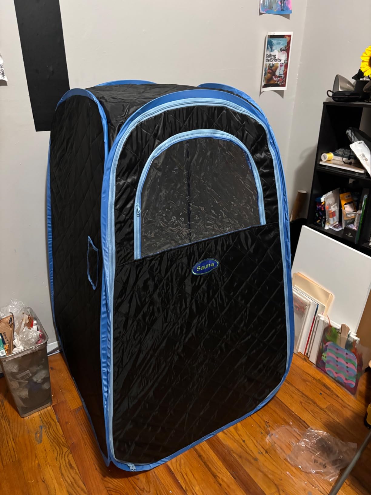 Portable Infrared Sauna for Home Spa | Full Size 1 Person Sauna | Full Size Far Infrared Sauna Tent | with Heating Foot Pad, Portable Chair, (L29.1 x W29.1 x H66.5, Black) - Customer Photo 2