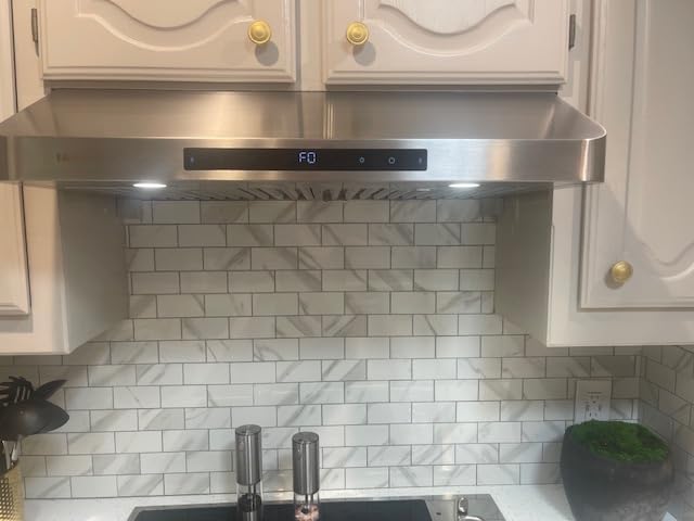 Under Cabinet Range Hood 30 Inch,900 CFM Stainless Steel Kitchen Stove Vent Hood with 4 Speed Exhaust Fan Gesture Sensing/Touch/Remote Control - Customer Photo 1