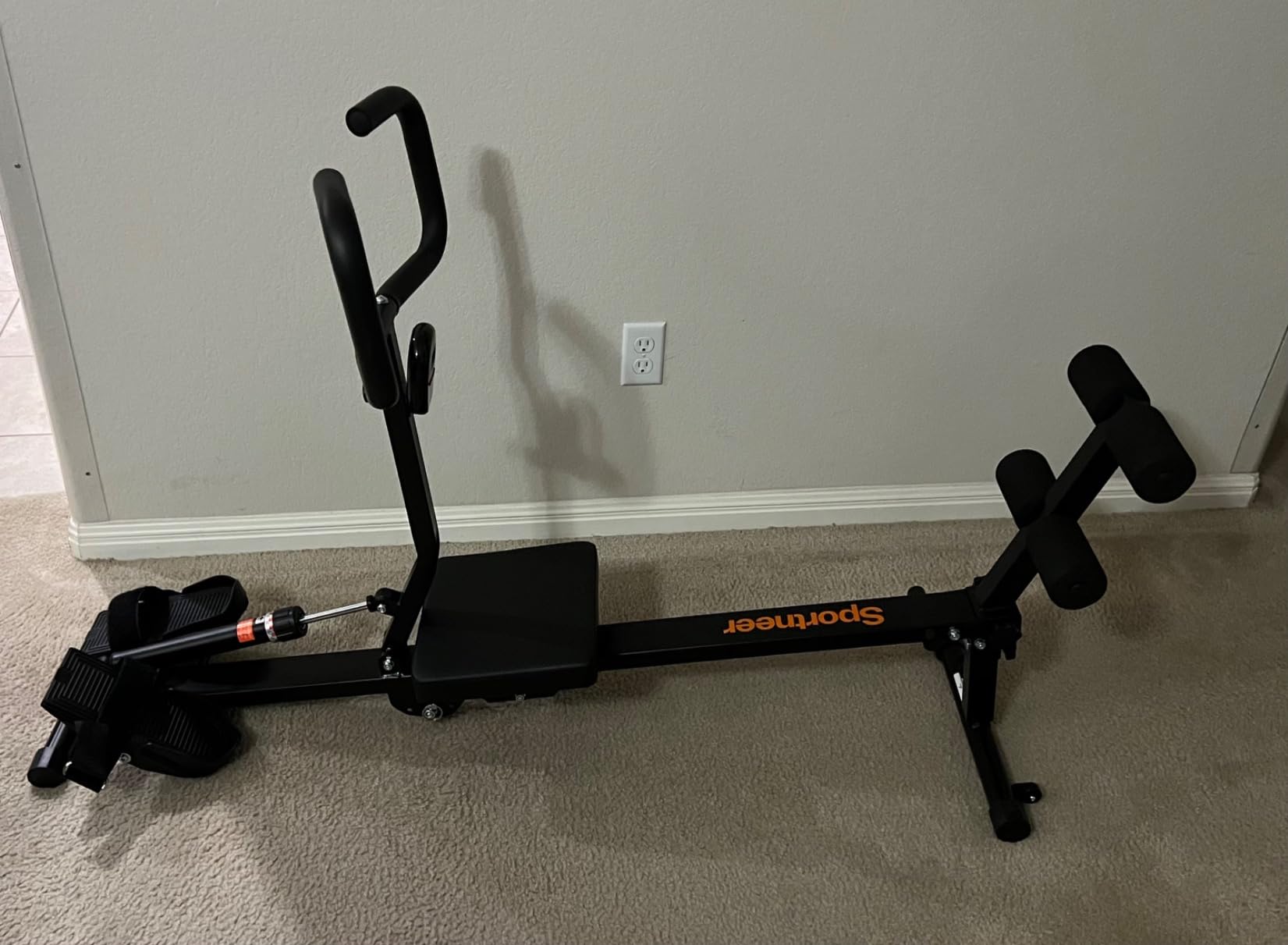 Sportneer Rower Machine for Home Foldable Hydraulic Rowing Machine with 12-Level Resistance - Multi Functional Row Machine Equipped with Caster and Backrest, 297lbs Maximum Load Rower Machines - Customer Photo 1
