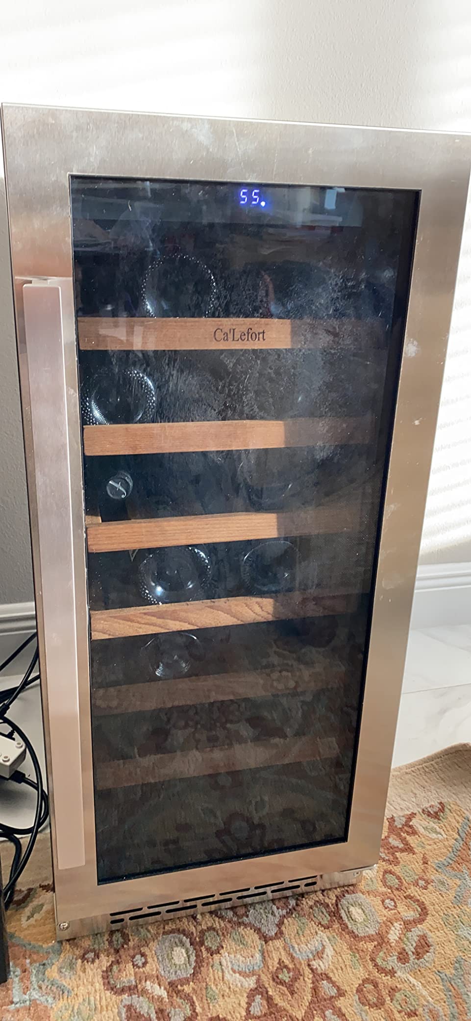 Ca'Lefort Wine Fridge & Cooler - 24 Inch 46 Bottle Wine Cooler Refrigerator, 40-65°F Dual Zone Wine Refrigerator Glass Door, 3 LED Built-in or Freestanding Fridge for Home/Bar/Kitchen (5.65 cu.ft) - Customer Photo 5