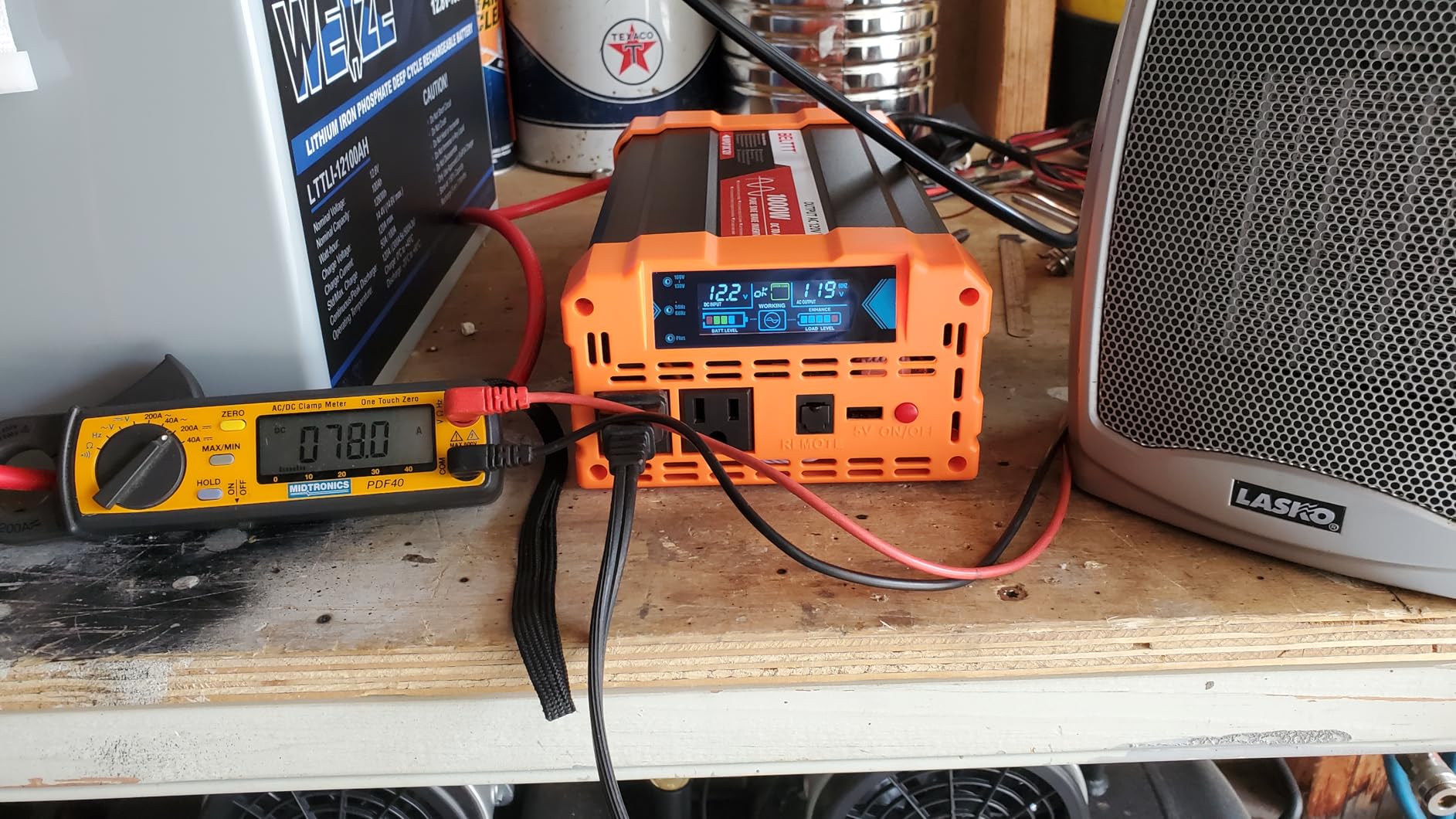 BELTTT 2000W Pure Sine Wave Inverter, Car Power Inverter 12V to 120V AC Converter for RV, Truck, Solar, Outdoor with Dual AC and 20A Socket, 5V 2.1A USB, Surge 4000W, Hardwire Port, Remote Controller - Customer Photo 1