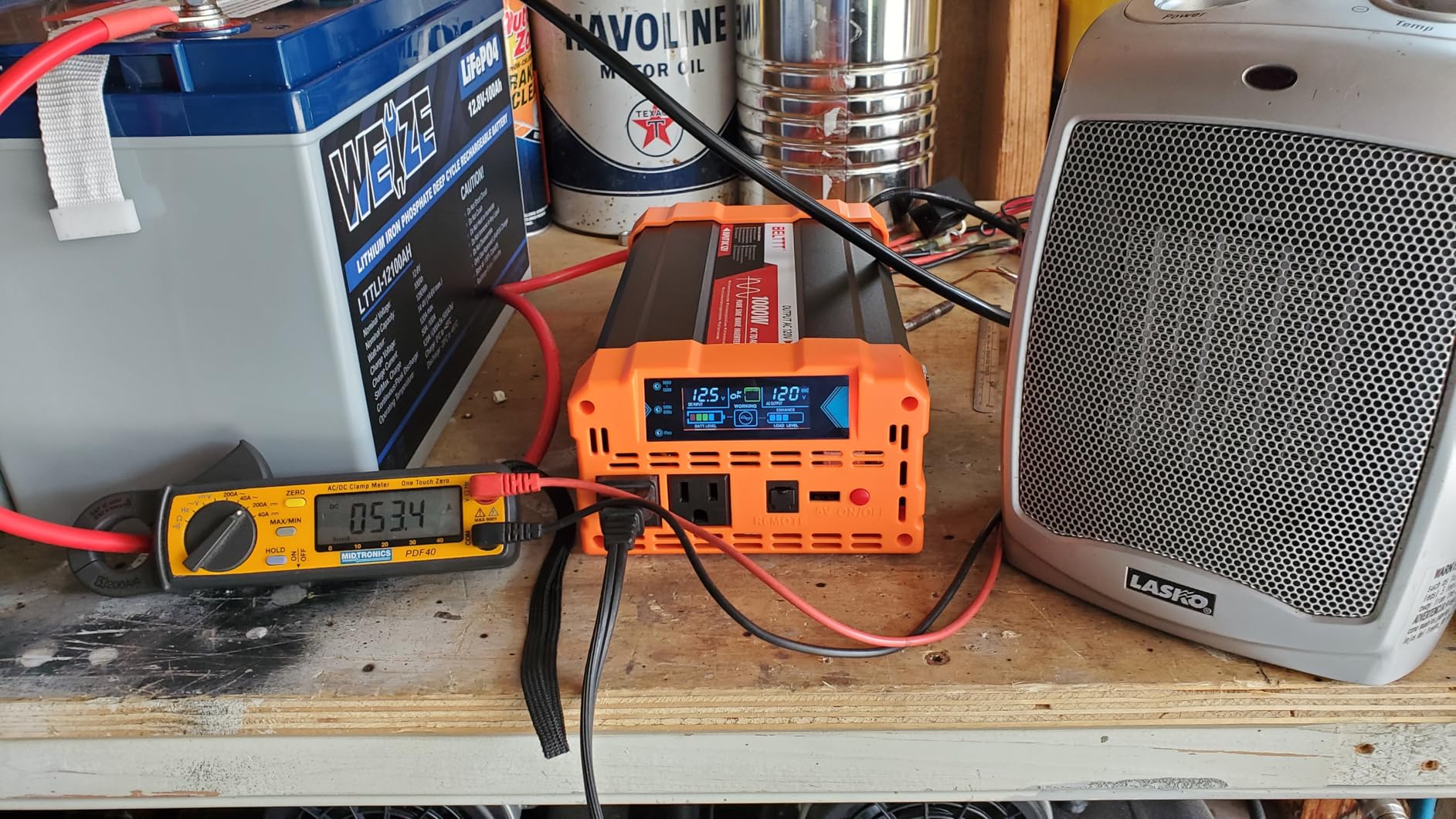 BELTTT 2000W Pure Sine Wave Inverter, Car Power Inverter 12V to 120V AC Converter for RV, Truck, Solar, Outdoor with Dual AC and 20A Socket, 5V 2.1A USB, Surge 4000W, Hardwire Port, Remote Controller - Customer Photo 2
