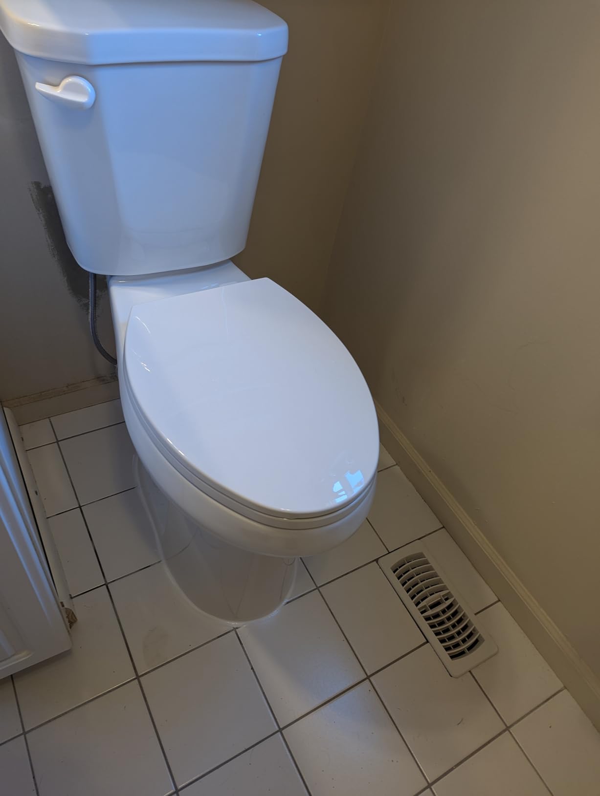 HOROW 17 Inch Tall Toilet, Two-Piece Elongated Toilet with ADA Comfort Chair Height Seat, Powerful 1.28 GPF Single Flush Bowl for Bathroom, 12