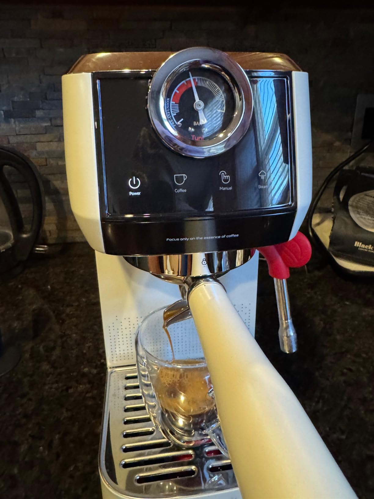 Tuni E2 58mm Espresso Machine 20Bar Espresso Maker, Dual Boiler Coffee Maker with 10mm Steam Milk Frother, Semi-automatic Coffee Machine with UKLA Pump for Espresso, Gift for Coffee Lover - Customer Photo 1