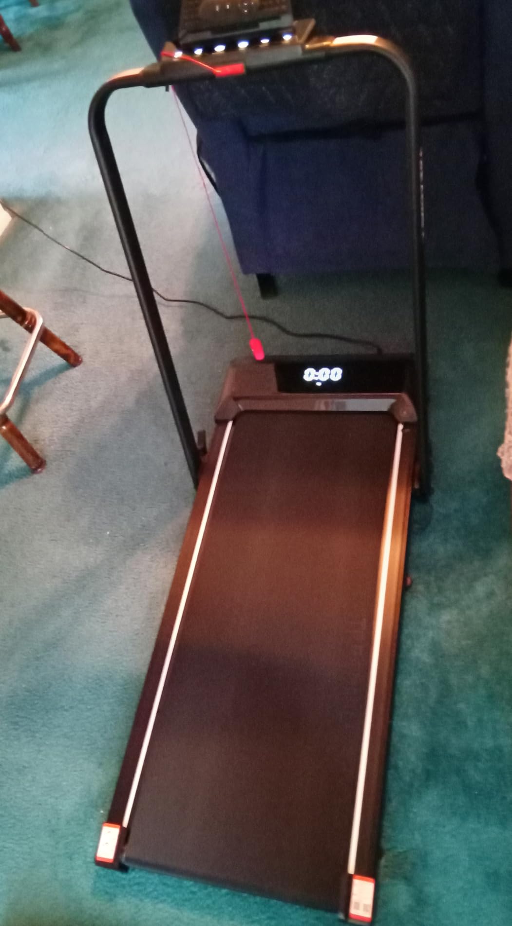 Walking Pad Treadmill with Incline, 2 in 1 Foldable Treadmills for Home Small Office, 300lbs Portable Compact Under Desk Treadmill with App, Remote Control and LED Display - Customer Photo 1