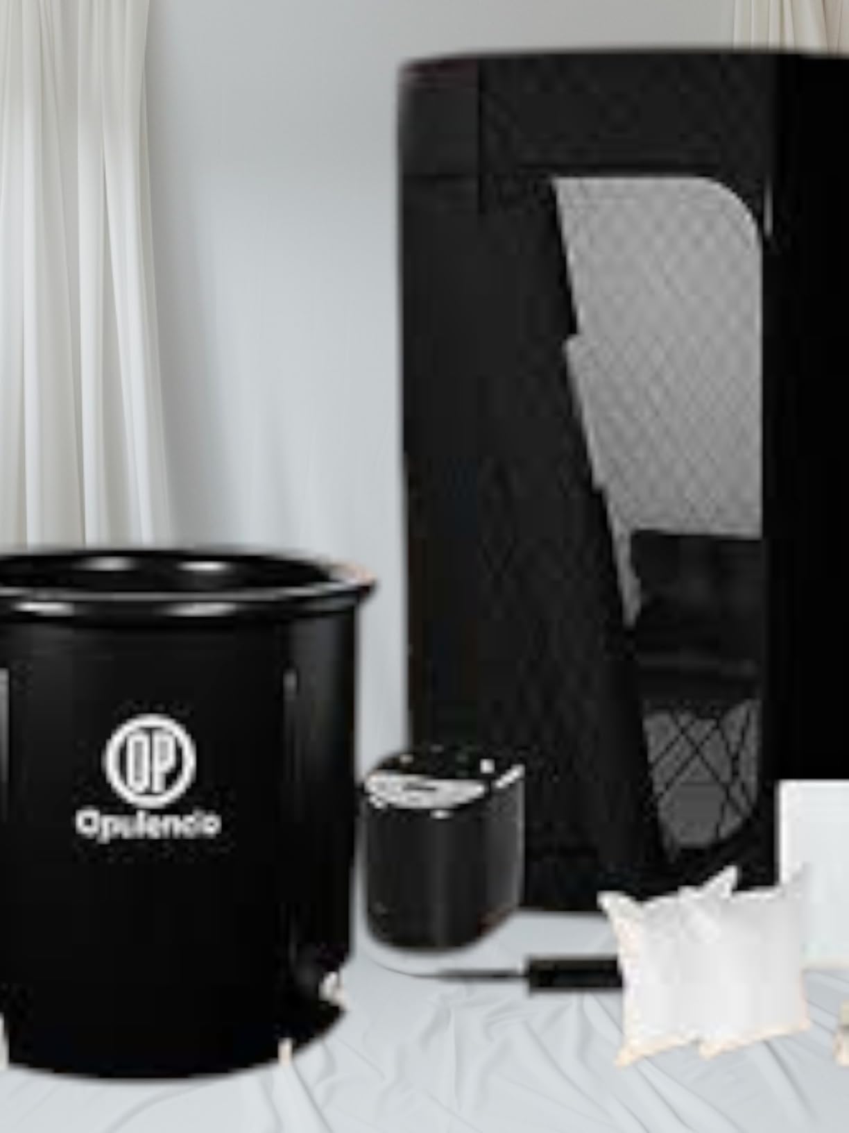 Home Sauna with Ice Bath - Spacious Portable Sauna Box with Cold Plunge Tub, Portable Steam Sauna Tent with 3L Steamer, Fast Heating with 9 Levels, Chair, Remote, 5.9' x 2.9' x 2.9' - Customer Photo 1