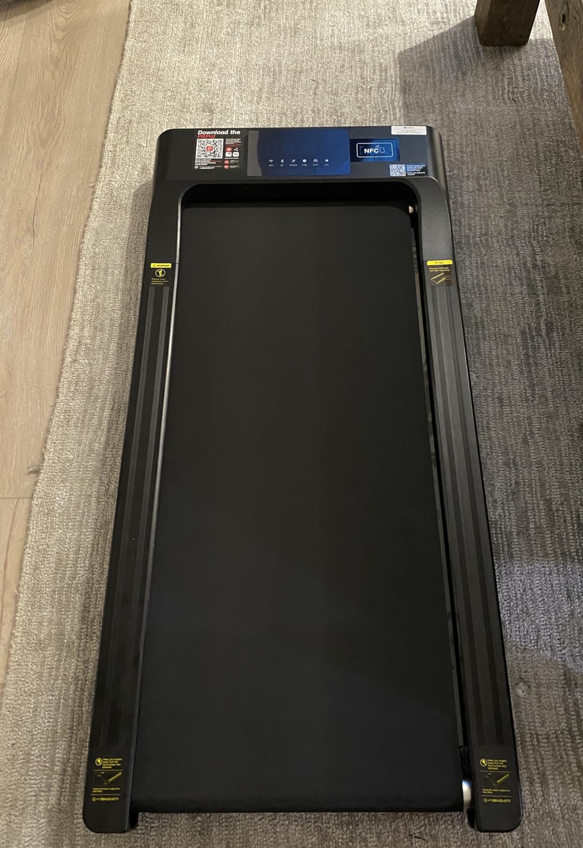 Walking Pad Treadmills for Home Office, Under Desk Walk Mat with APP and Remote Control, 3 in 1 Portable Exercise Equipment, Compact Jogging Running Machine for Small Space, 250 Lbs Capacity - Customer Photo 2