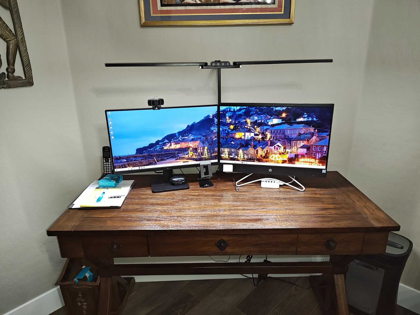 LED Architect Desk Lamp with Clamp - 24W Ultra Bright Adjustable Swing Arm Light for Home Office, 3000 Lumen Auto Dimming Computer Lamp with Stepless Touch Control, Rotatable for Video Calls, Drafting - Customer Photo 1