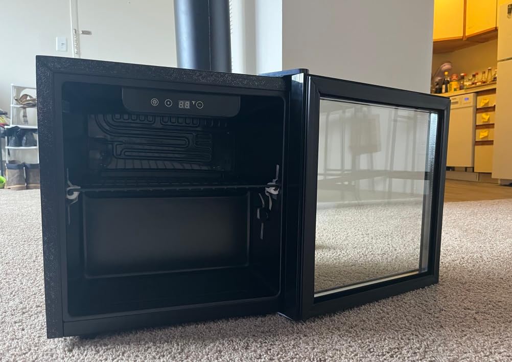 Mini Fridge 130 Can Beverage Refrigerator Cooler, 3.2 Cu.Ft Drink Fridge for Soda Wine Beer, Adjustable Temperature Control for Home Office, Black - Customer Photo 2