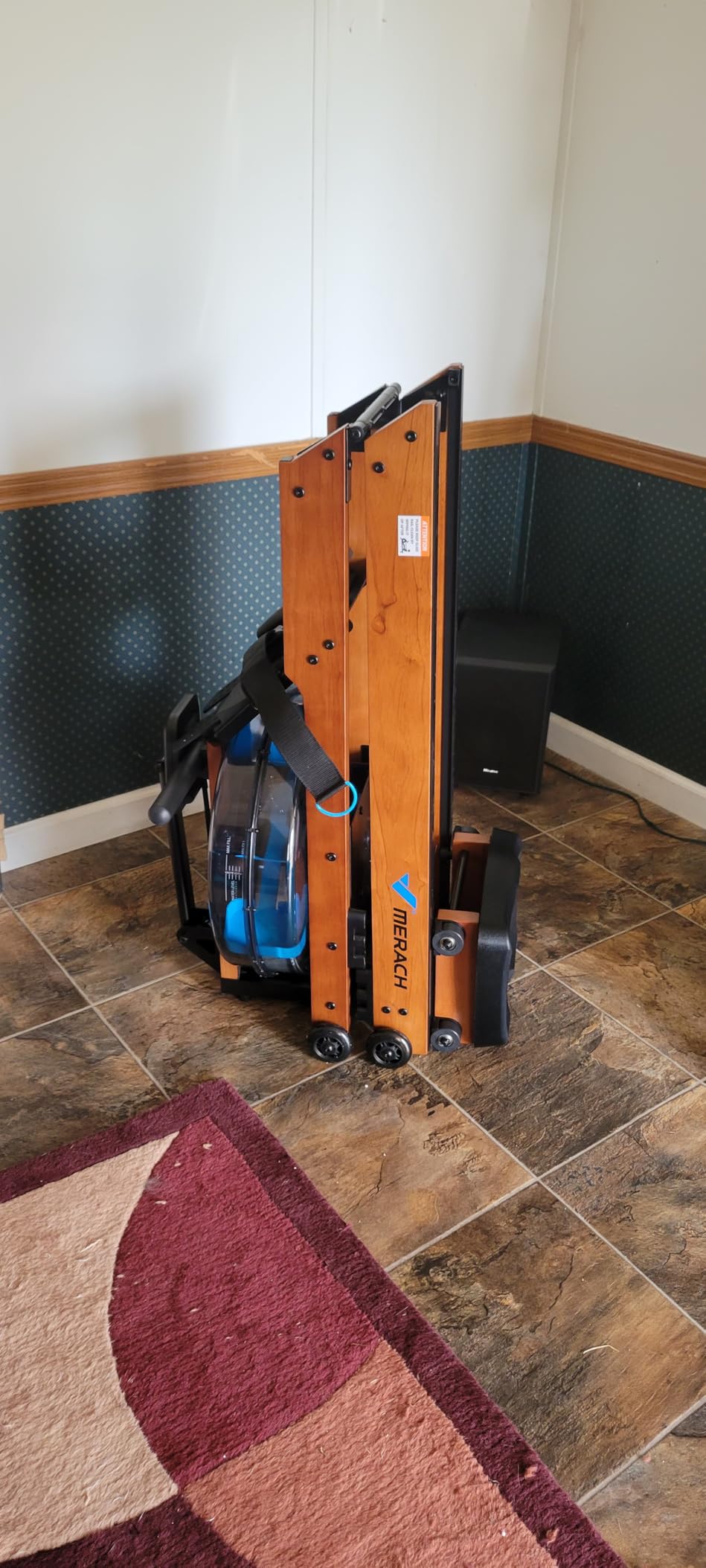 MERACH Water Rowing Machines for Home - Foldable Row Machine with 400LBS Weight Capacity, Dedicated Monitor and Comfortable Seat, Free MERACH App for Immersive Water Rower - Customer Photo 2