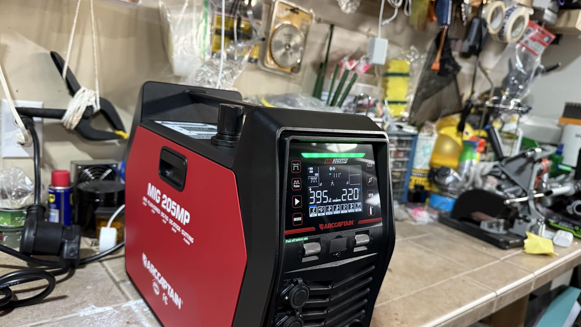 ARCCAPTAIN MIG205MP MIG Welder 9 IN 1 iControl APP Control Plasma Cutter/Pulsed MIG/Flux Core/Spool Gun/DC HF/Lift TIG/Clean/Stick Aluminum Welding Machine 120/240V Dual Voltage Multiprocess Welder - Customer Photo 1