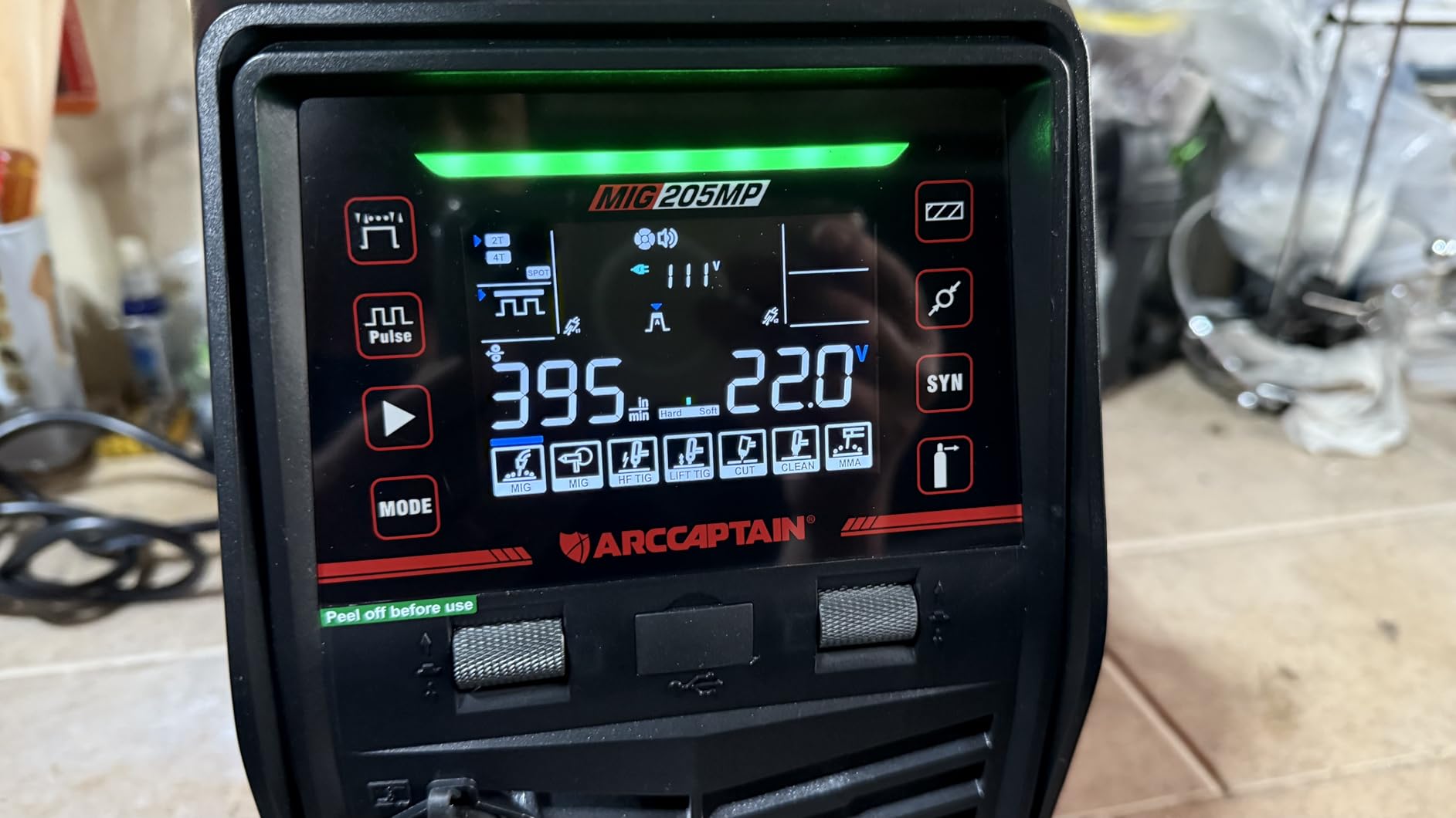 ARCCAPTAIN MIG205MP MIG Welder 9 IN 1 iControl APP Control Plasma Cutter/Pulsed MIG/Flux Core/Spool Gun/DC HF/Lift TIG/Clean/Stick Aluminum Welding Machine 120/240V Dual Voltage Multiprocess Welder - Customer Photo 2