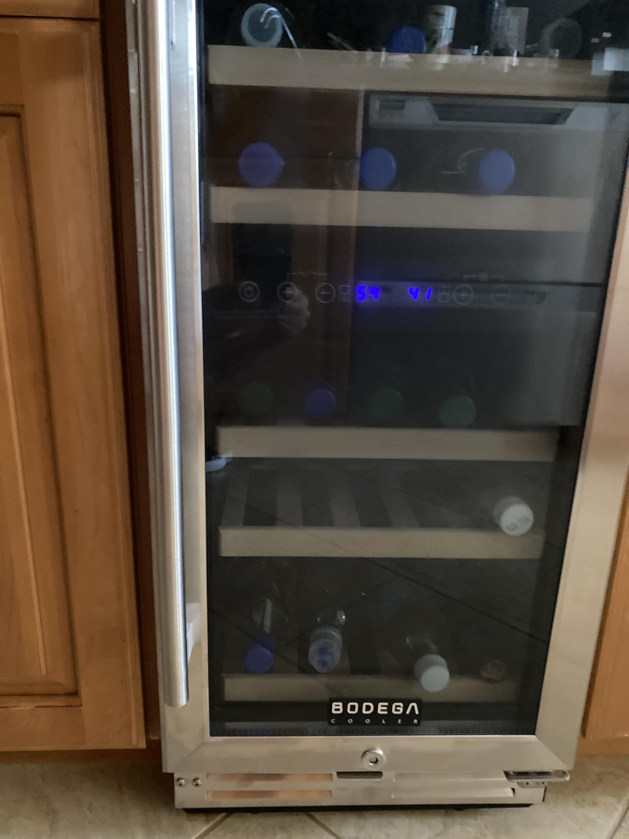 BODEGA Black 24 Inch Wine and Beverage Refrigerator Free Standing. Dual Zone Stainless Steel Fridge under Counter, Drink Cooler for Beer, Soda, Wine, Champagne, Holds 41 Cans and 17 Bottles - Customer Photo 1