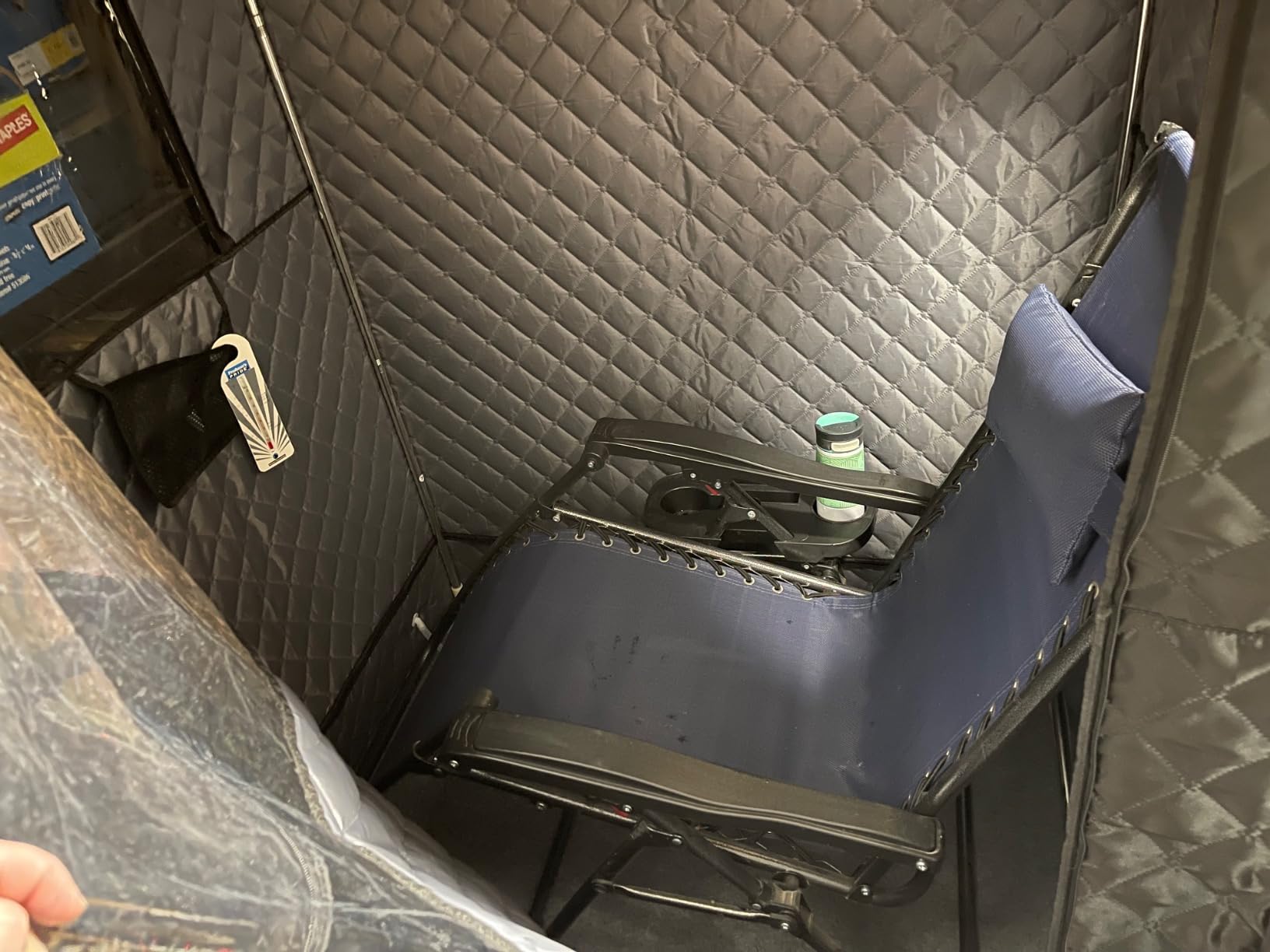 2 Person Portable Steam Sauna for Home, 1 or 2 Person Full Body Home Spa with 2 Foldable Chairs,9 Levels of Sauna Box with Remote Control, (Black, Large) - Customer Photo 2