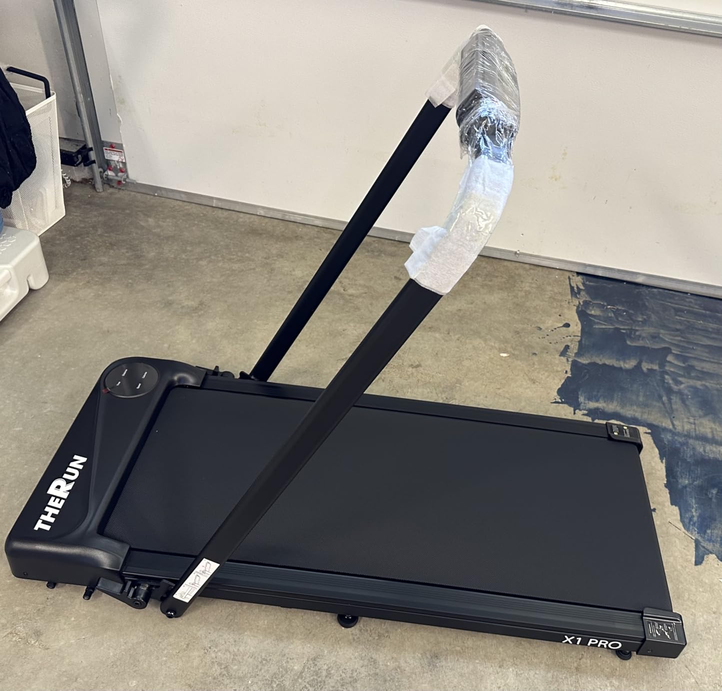 THERUN Walking Pad, 2 in 1 Foldable Treadmills for Home, 2.5HP Under Desk with Handle Bar, 16