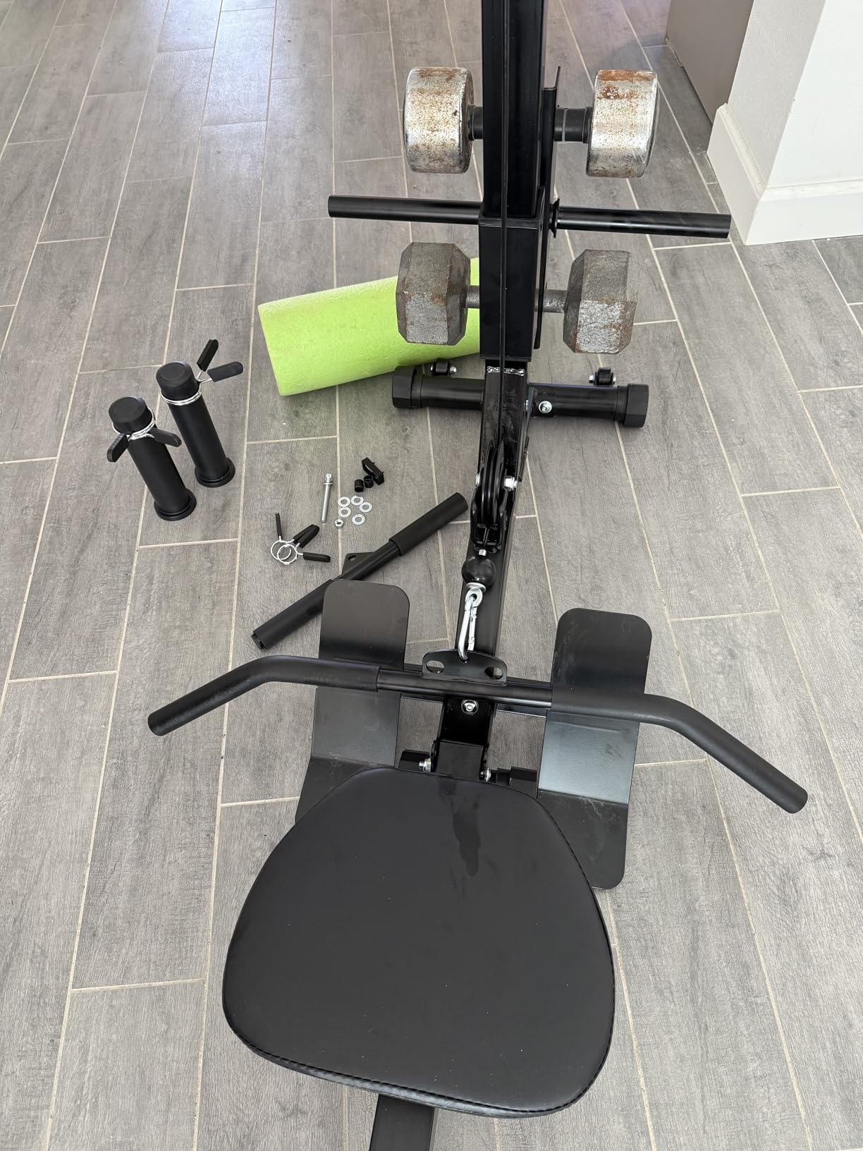 BEKING Foldable Rowing Machine Adjustable LAT Pull Down and Low Row Cable Machine with High and Low Pulley Stations,2 in 1 Multi-Function Compact Rowing Machine for Home Gym Equipment - Customer Photo 1