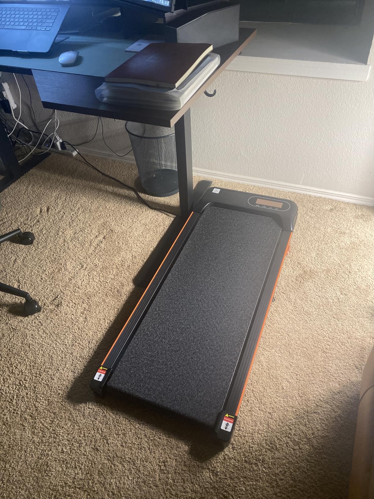 Walking Pad, Under Desk Treadmill with Incline for Home Office 2.5HP Portable Walking Treadmill with 265 Lbs Weight Capacity Walking Machine, Remote Control, LED Display - Customer Photo 2