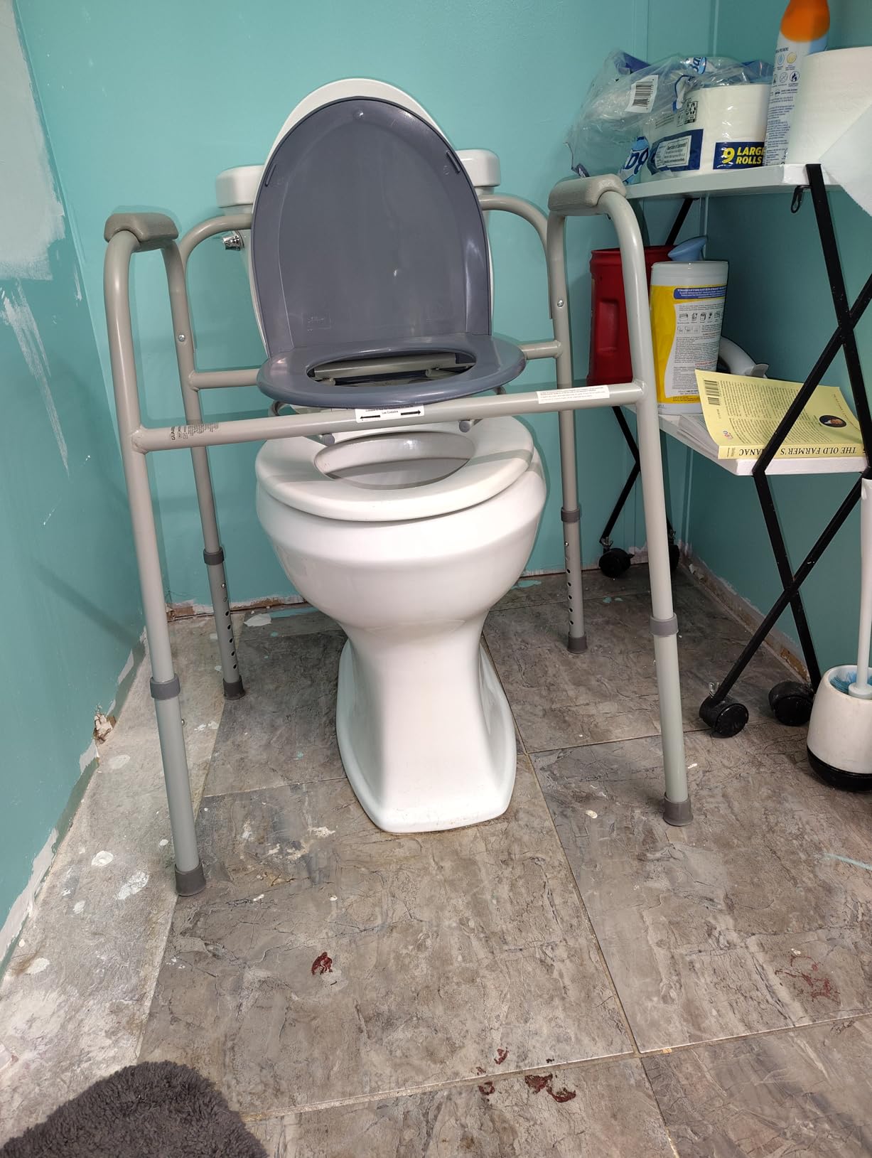 Toilet Seat Riser for Seniors, Raised Toilet Seat with Handles, Adjustable Height & Width, 400lb Handicap Elevated Toilet Seat, Fit Any Toilet - Customer Photo 1