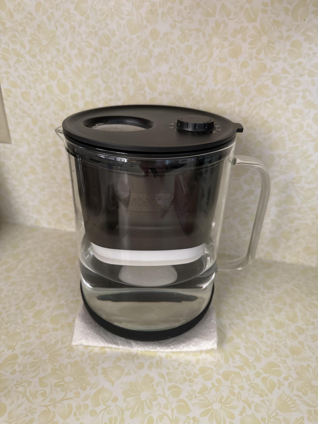Waterdrop Glass Alkaline Water Filter Pitcher with 1 Filter, Enhances Alkaline Water, Eco-Friendly, 7-Cup, for Home & Office, Reduces PFOA/PFOS, Chlorine, Cadmium, Copper, Mercury, Clear, WD-PT-72C-A - Customer Photo 2
