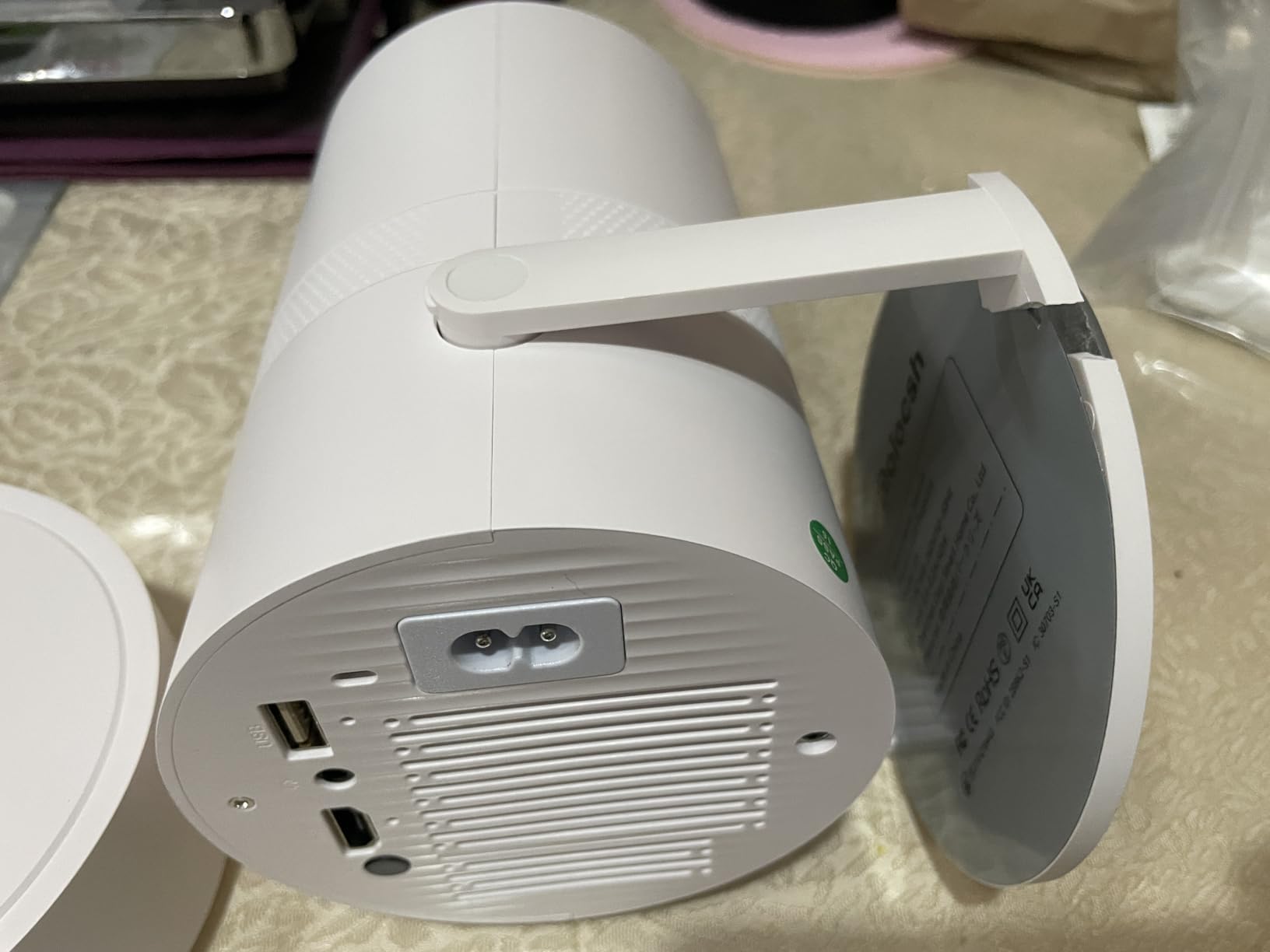 Mini Projector, Rechargeable Portable Outdoor Smart Projector with 4K Support, Auto Keystone, Android 11 Small Projector with WiFi and Bluetooth, Electric Focus Home Theater for iphone - Customer Photo 2