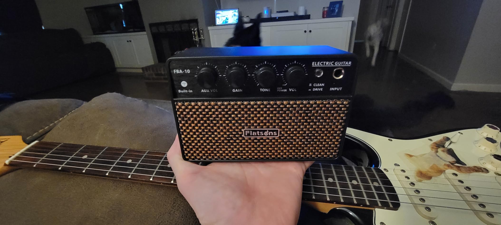 FBA-10 Guitar Amp, 10W Mini Electric Guitar Amplifier with Clean/Drive Channel, USB-C Rechargeable - Customer Photo 2