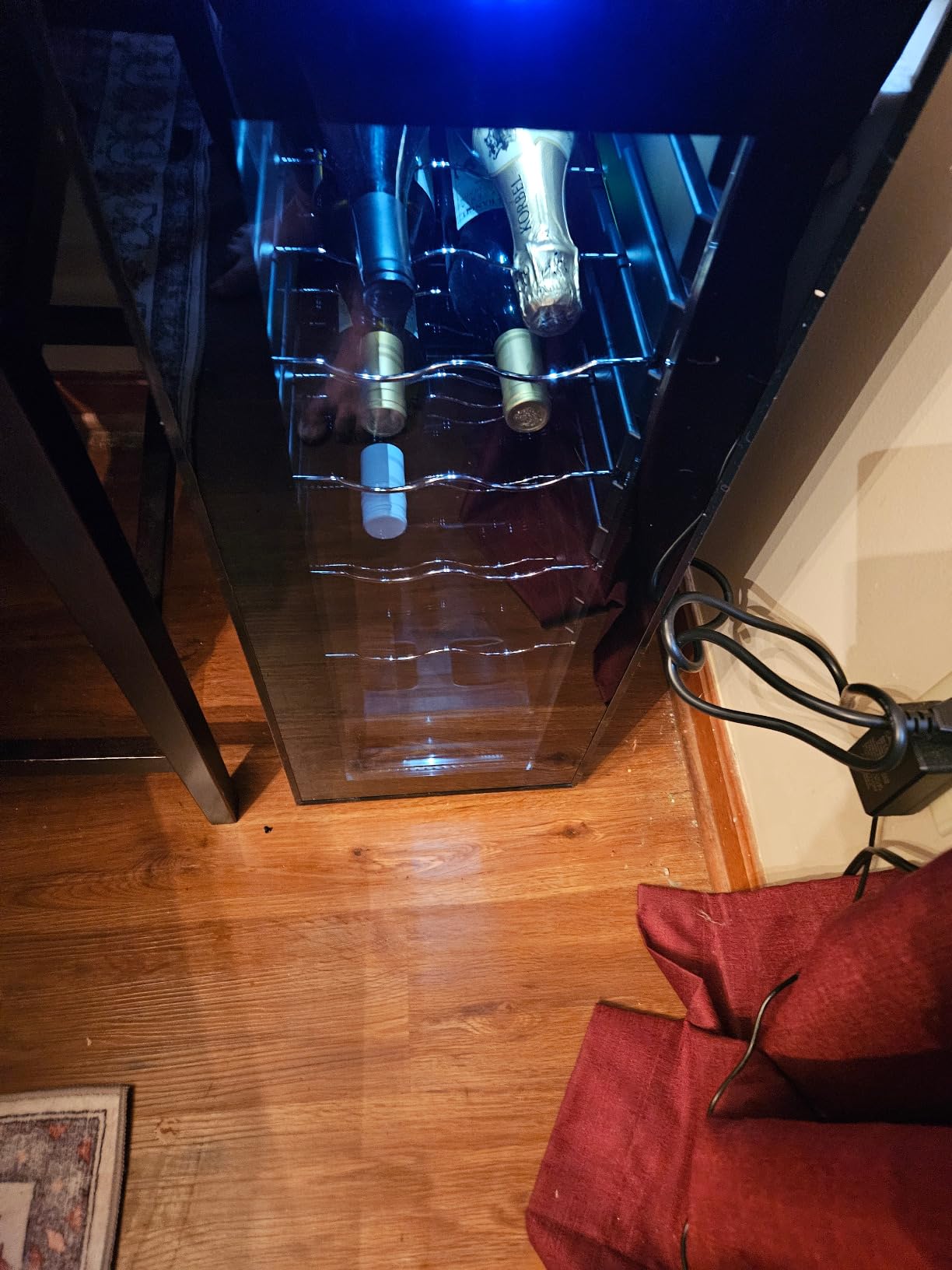 15 Inch Wine Fridge Under Counter, 28 Bottles Dual Zone Wine Cooler Refrigerator, 40-65°F, Stainless Steel Mini Chiller with Double Tempered Glass& Removable Shelves, Freestanding/Built-in - Customer Photo 1