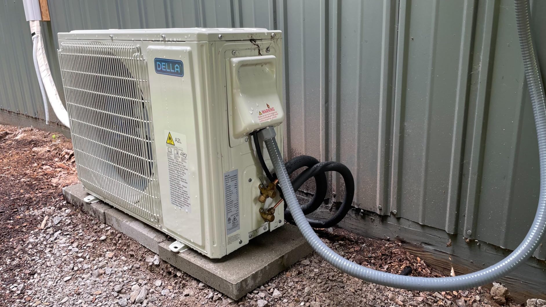 DELLA Motto Series Mini Split AC, 208-230V 17.5 SEER2 Cools Up to 550 Sq.Ft,12000 BTU Works with Alexa and Wifi, Air Conditioner & Heater with 1 Ton Pre-Charged Heat Pump - Customer Photo 1