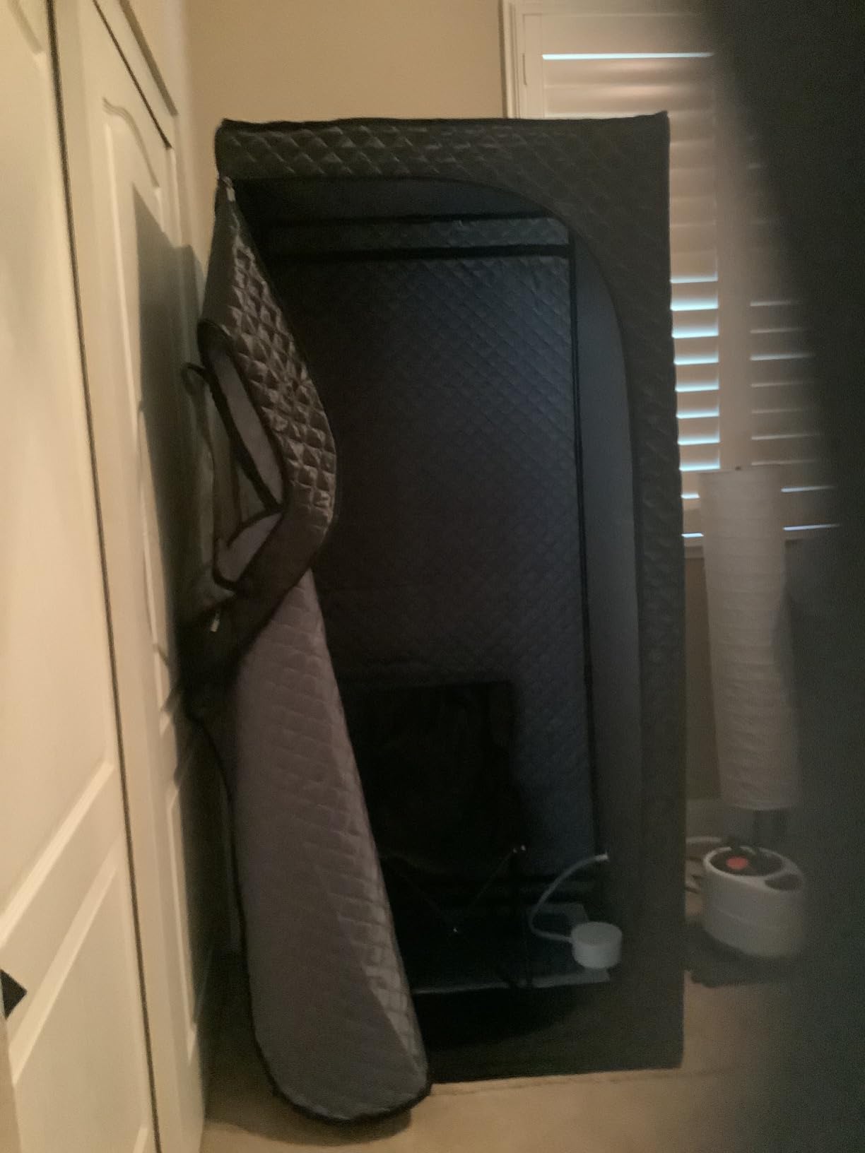 Upgraded Portable Steam Sauna, Portable Sauna Box for Home, Home Sauna Tent Full Body, 1200W 3L Steam Generator, 99 Minute Timer, Folding Chair, Remote Control Included(Black) - Customer Photo 2