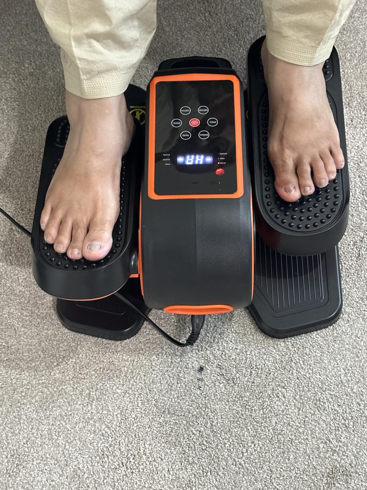 Under Desk Elliptical Exercise Machine, Ellipse Leg Exerciser as Seen on TV with Remote, 15 Adjustable Speed, Portable Leg Exerciser While Sitting for Seniors, Quiet Elliptical Machine for Home Office - Customer Photo 1