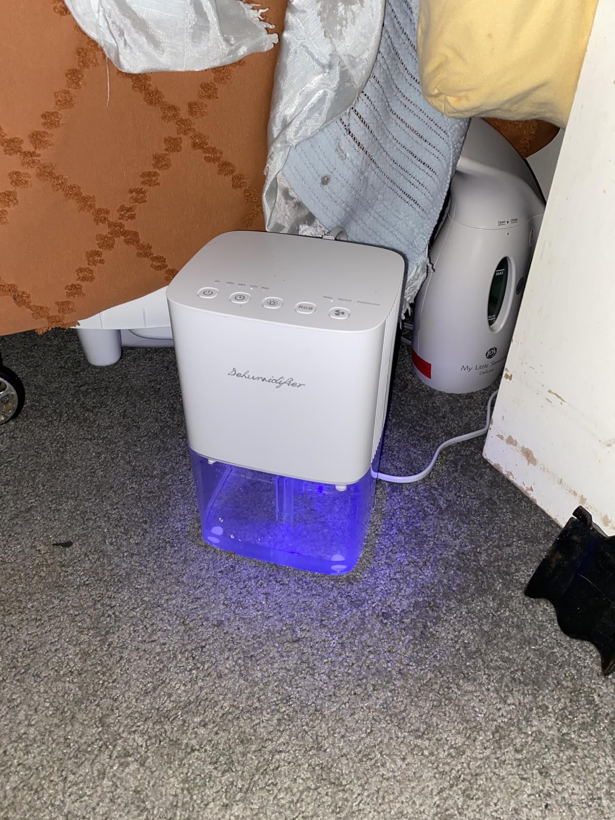 Dehumidifier 1800ML 63OZ Small Dehumidifier for Home 230 Ft² Safety Dehumidifiers Adjustable 10 Color Lights 5 Timers 3 Setting Modes Auto Shut Off Protection Low Noise For Bedroom Bathroom - Customer Photo 2
