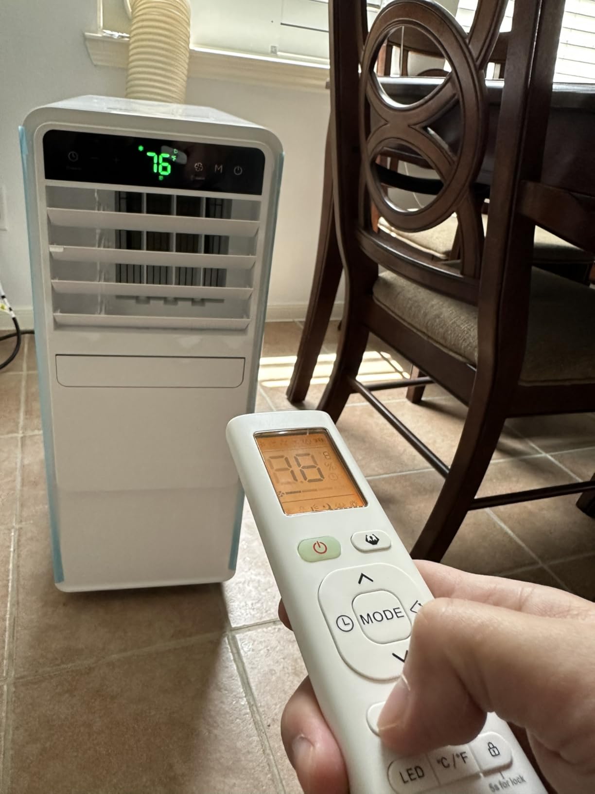 12000 BTU Portable Air Conditioners for Room up to 500 sq.ft, 3-in-1 Free Standing Quiet Portable AC Unit with Fan & Dehumidifier, Remote Control, Sleep Mode/24h Timer, 4 Speed, Auto Swing - Customer Photo 1