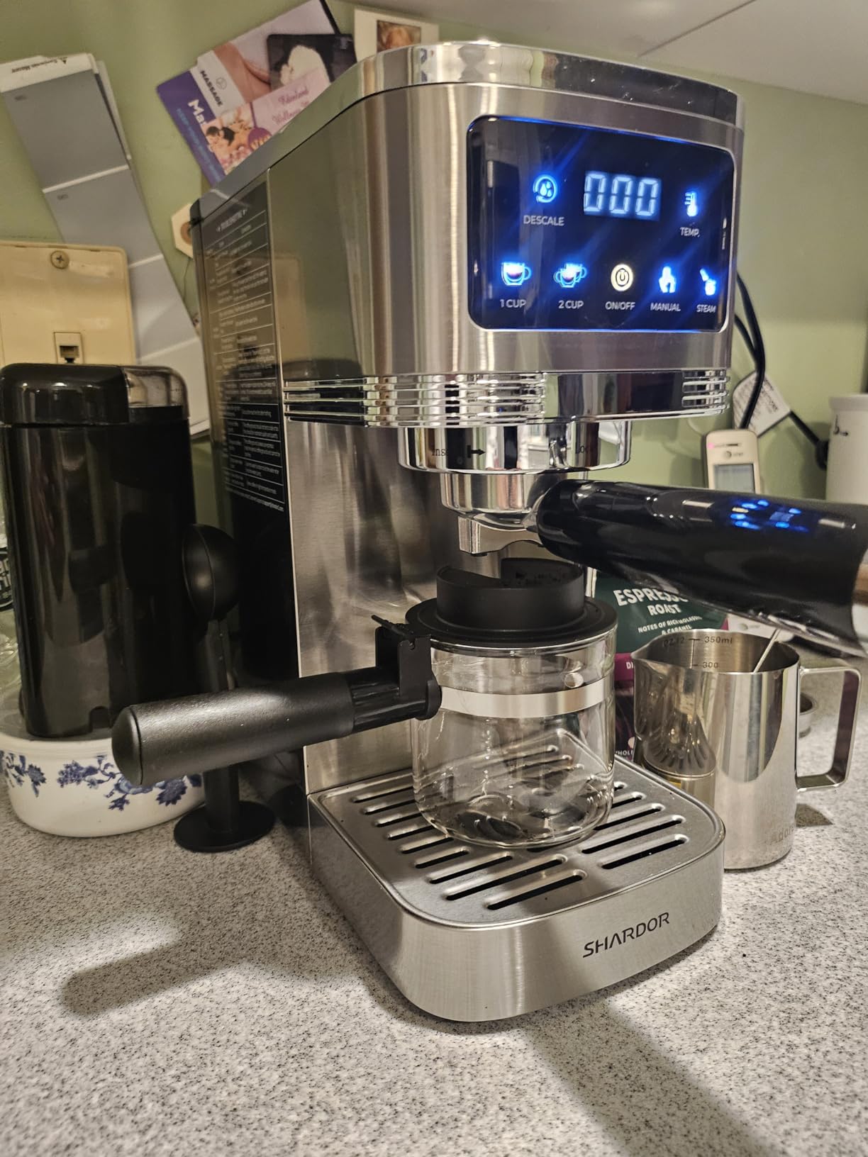 SHARDOR Espresso Machine 20 Bar, Professional Espresso Machine with Milk Frother and Touchscreen, Expresso Coffee Machines with Adjustable Temperature - Customer Photo 1