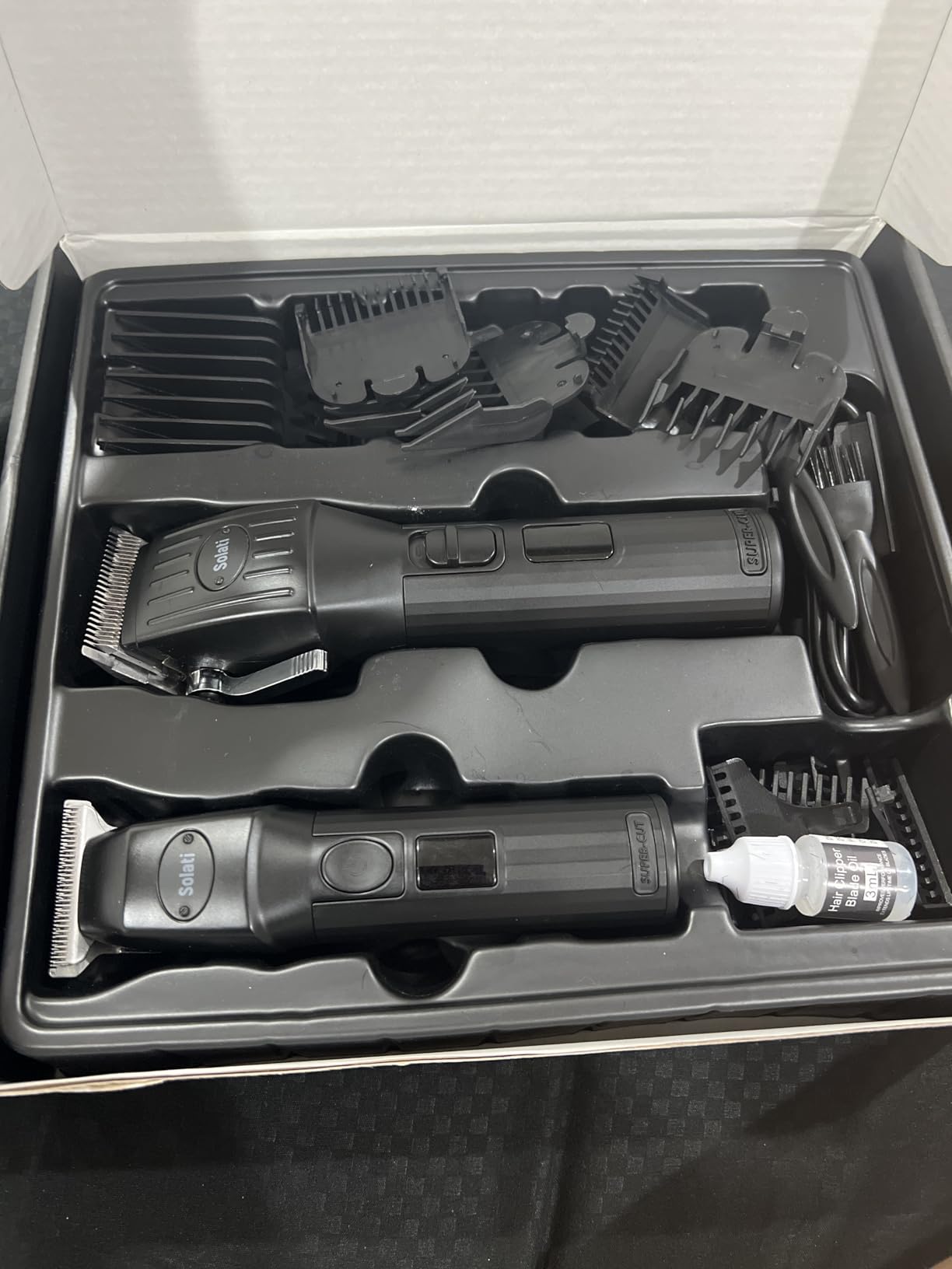 Professional Hair Clippers for Men Cordless Trimmers Kit with LED Display Electric Beard Trimmer for Kid Cordless Beards Trimmer Haircut Grooming Kit Gift for Men Women Barber Kids (Black) - Customer Photo 2