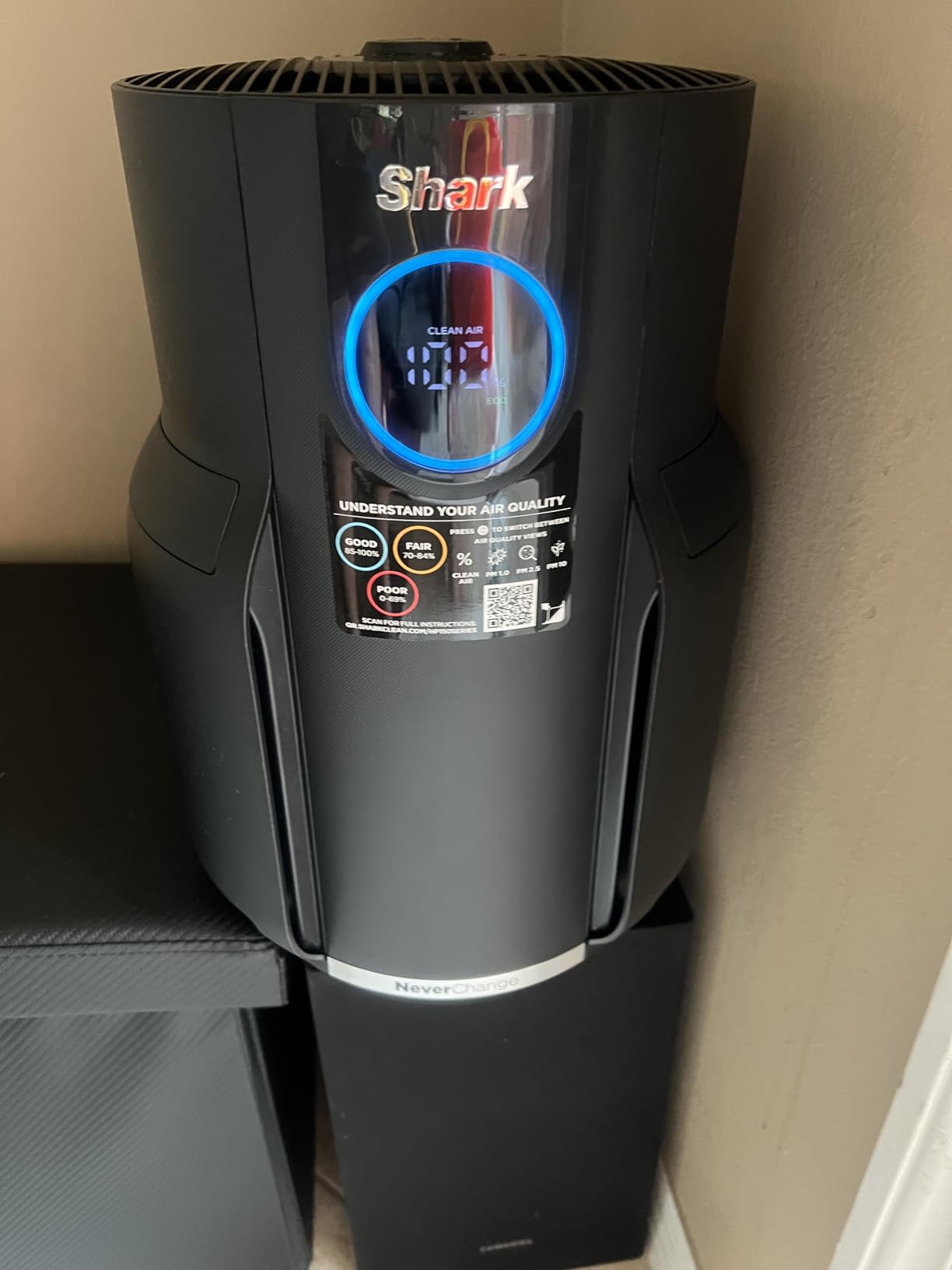 Shark Air Purifier for Home, NeverChange Compact Pro, for Bedroom, Nursery, Home Office, Dorm, HEPA-Exceeding Filter, Captures Pollutants, Pet Dander, Dust, Odor, Smoke, and More, HP072, Dove - Customer Photo 1