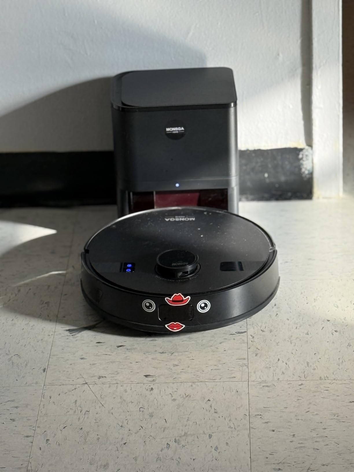 MONSGA Robot Vacuum and Mop Combo, 5000Pa Robotic Vacuum with 3.5L Self Emptying Station, Lidar Navigation Robot Vacuum Cleaner, 180mins Runtime, APP/Remote/Voice Control, for Hard Floors and Carpets - Customer Photo 1
