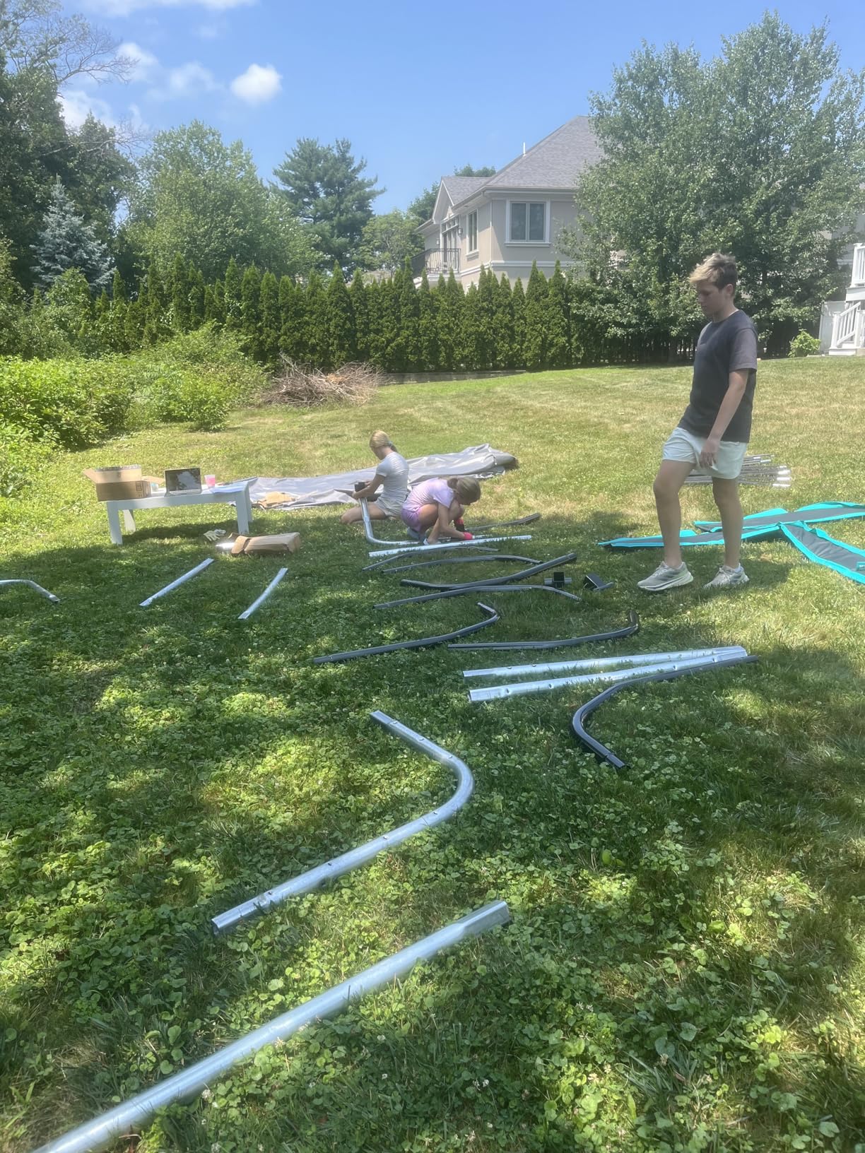 SKYWALKER TRAMPOLINES 12 FT 15 FT Round Trampoline with Safety Enclosure Net, 9 x 15 FT Rectangle Outdoor Trampoline, Recreational Trampoline for Kids - Customer Photo 2