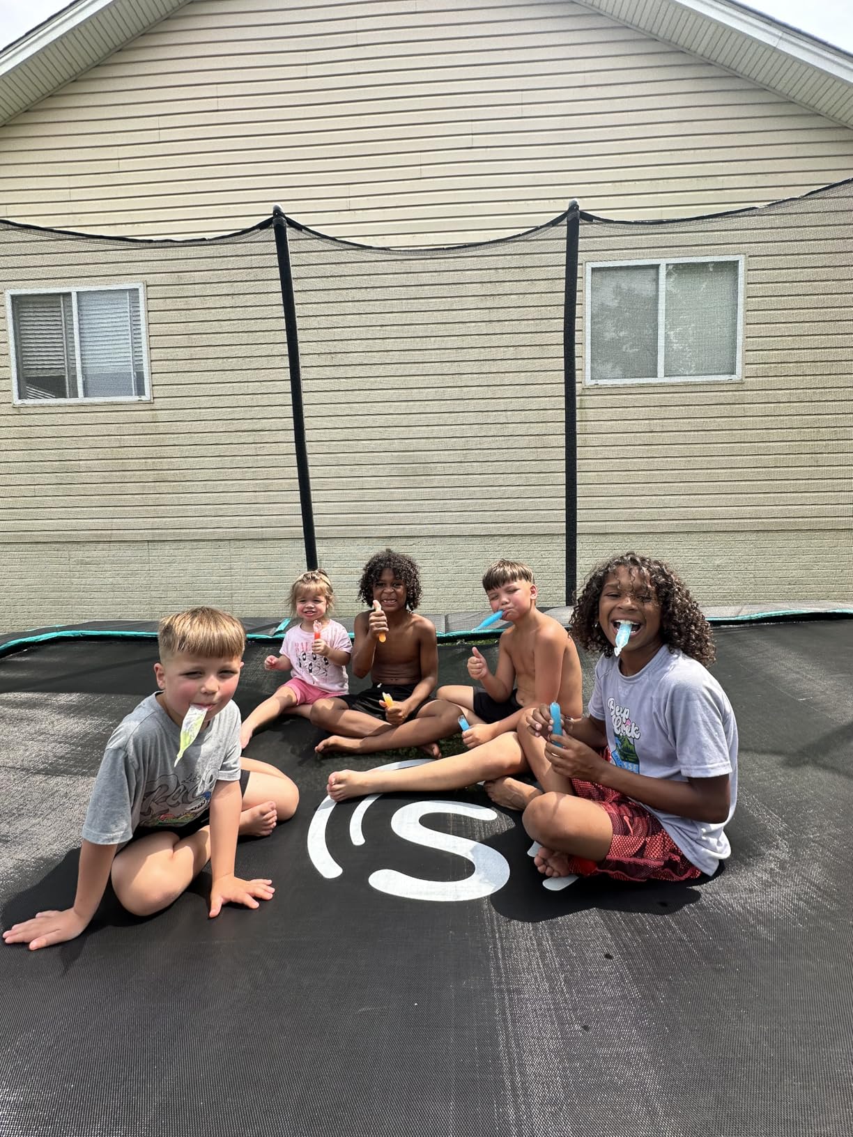 SKYWALKER TRAMPOLINES 12 FT 15 FT Round Trampoline with Safety Enclosure Net, 9 x 15 FT Rectangle Outdoor Trampoline, Recreational Trampoline for Kids - Customer Photo 3