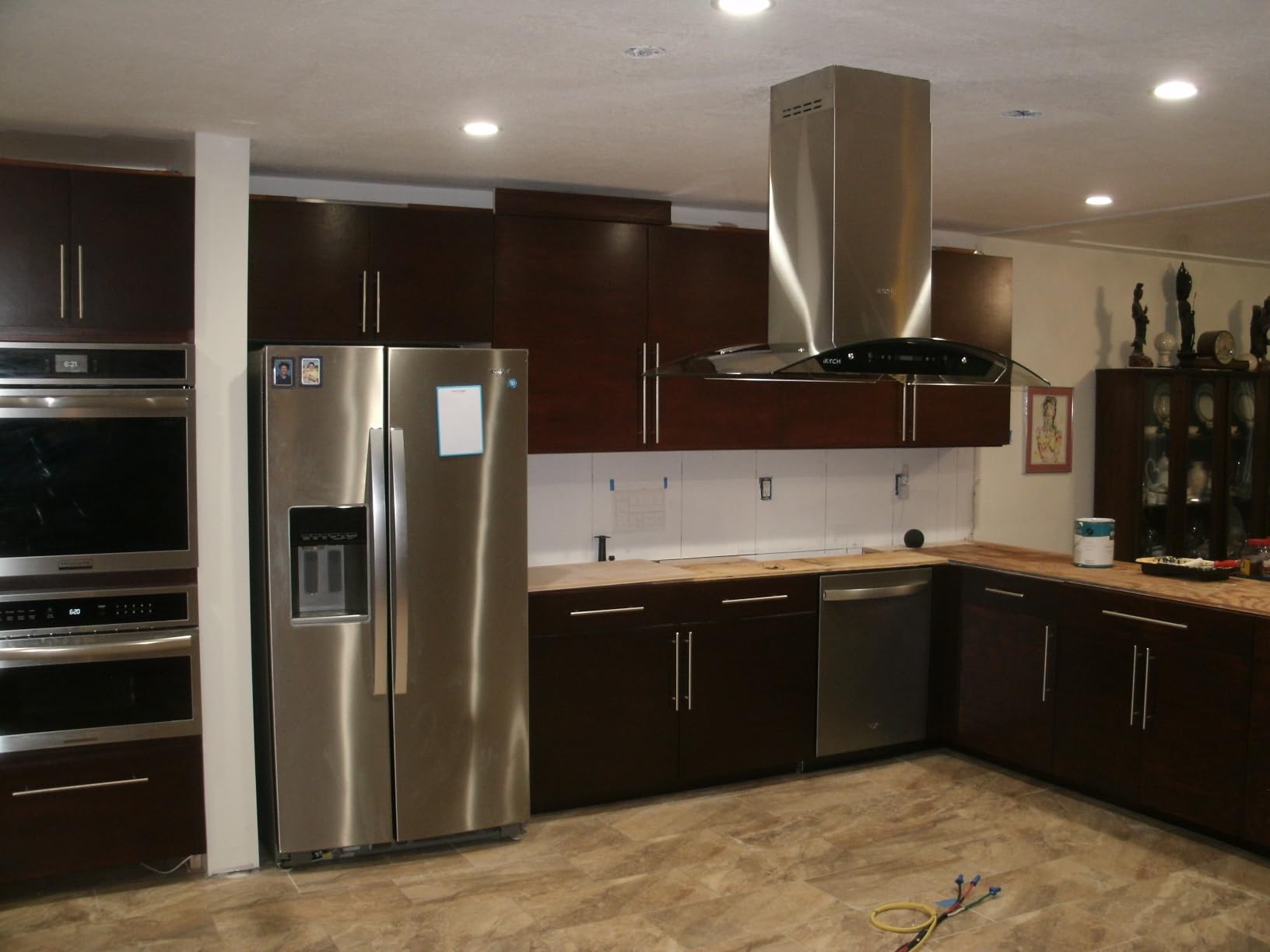 IKTCH 36-Inch Island Mount Range Hood, 900 CFM Ducted, Stainless Steel & Tempered Glass, Gesture Sensing & Touch Control, 4-Speed Fan Customer Review IKTCH 36-Inch Island Mount Range Hood, 900 CFM Ducted, Stainless Steel & Tempered Glass, Gesture Sensing & Touch Control, 4-Speed Fan - Customer Photo 1
