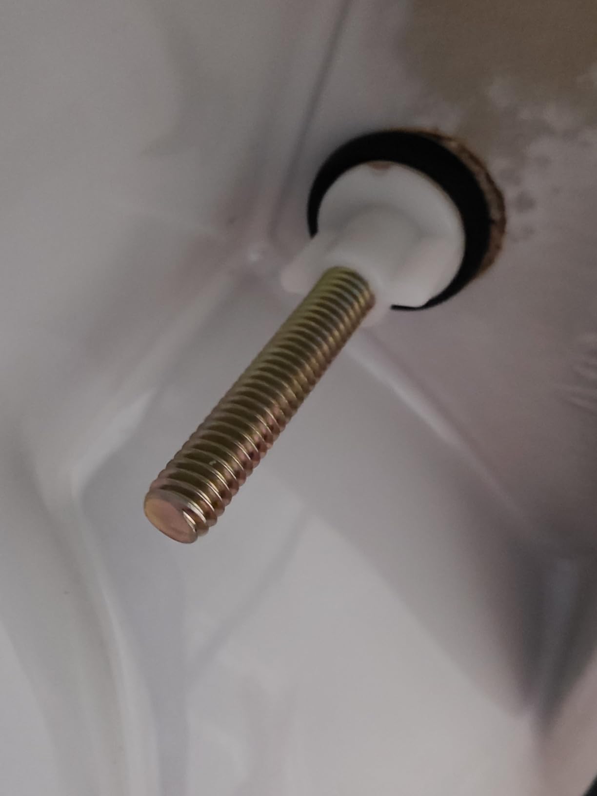 2 PCS Toilet Seat Screws Replacement Kit, Heavy Duty Toilet Seat Fastener with Plastic Nut and Metal and Rubber Washers, Universal Toilet Seat Bolt and Screw Set for Top Mount Toilet Seat Hinge - Customer Photo 1