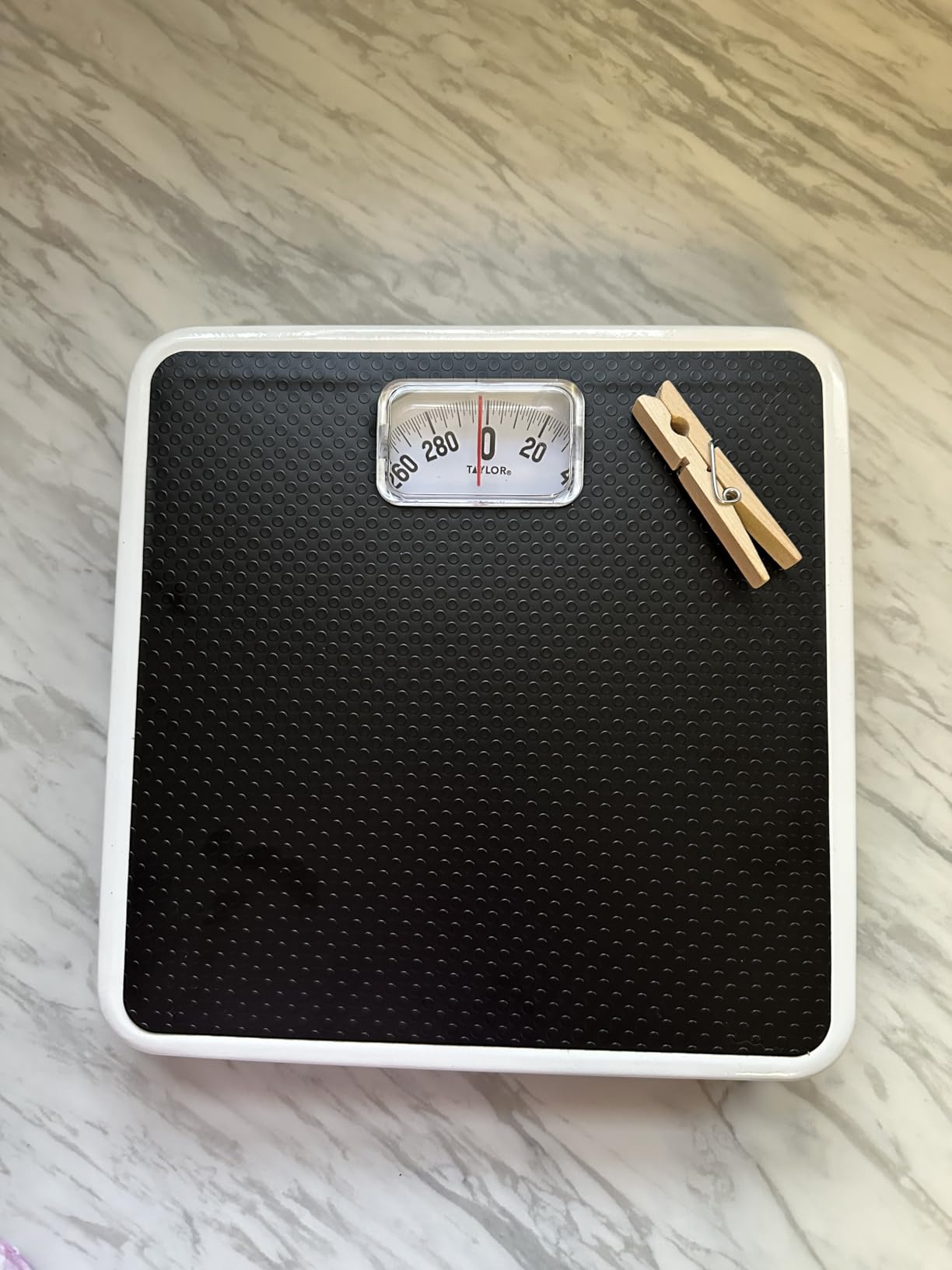 Taylor Analog Scale, Dial Scale for Body Weight, Mechanical Bathroom Scale, Highly Accurate Non-Digital Weighing Machine, Measures Weight up to 300 lb Capacity, Battery Free, FSA HSA Eligible, Black - Customer Photo 1