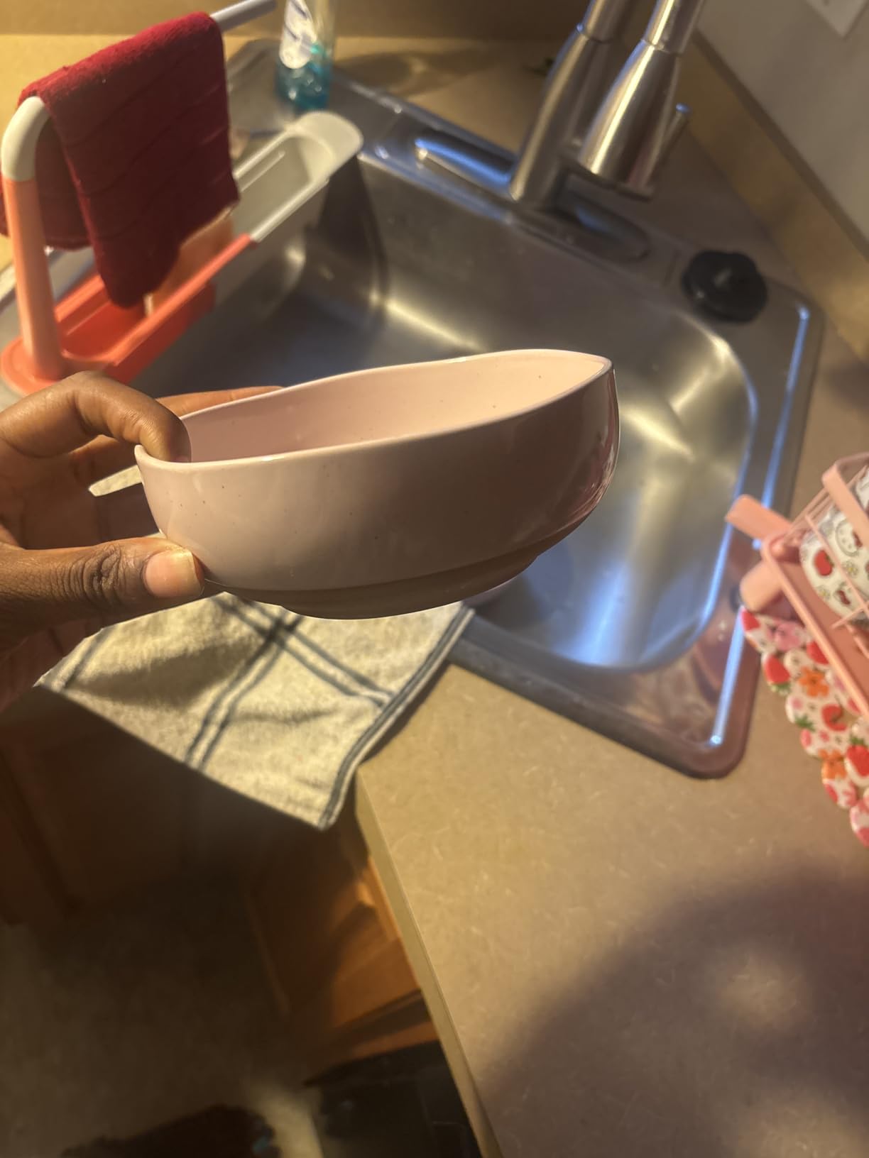 AmorArc 32 Pieces Ceramic Dinnerware Sets for 8, Handpainted Plates and Bowls Set with Rustic Terracotta Underside, Scratch Resistant Stoneware Dishes Set, Dishwasher & Microwave Safe, Light Beige - Customer Photo 1