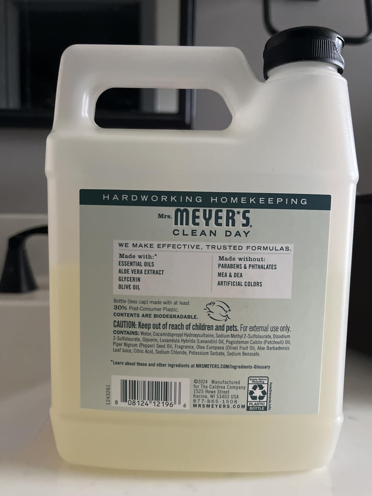 Mrs. MEYER'S Clean Day Liquid Hand Soap Refill, Birchwood Scent, 33 Ounce Bottle - Customer Photo 2