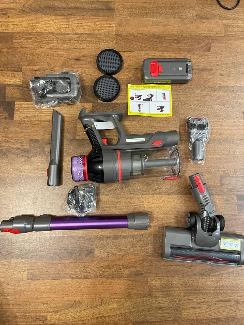 Cordless Stick Vacuum Cleaner - 550W Powerful Cordless Vacuum with HEPA Filter, Up to 50min Runtime & Tangle-Free Lightweight & Detachable Battery for Pet Hair Carpet Hardwood Floor Cleaning - Customer Photo 1