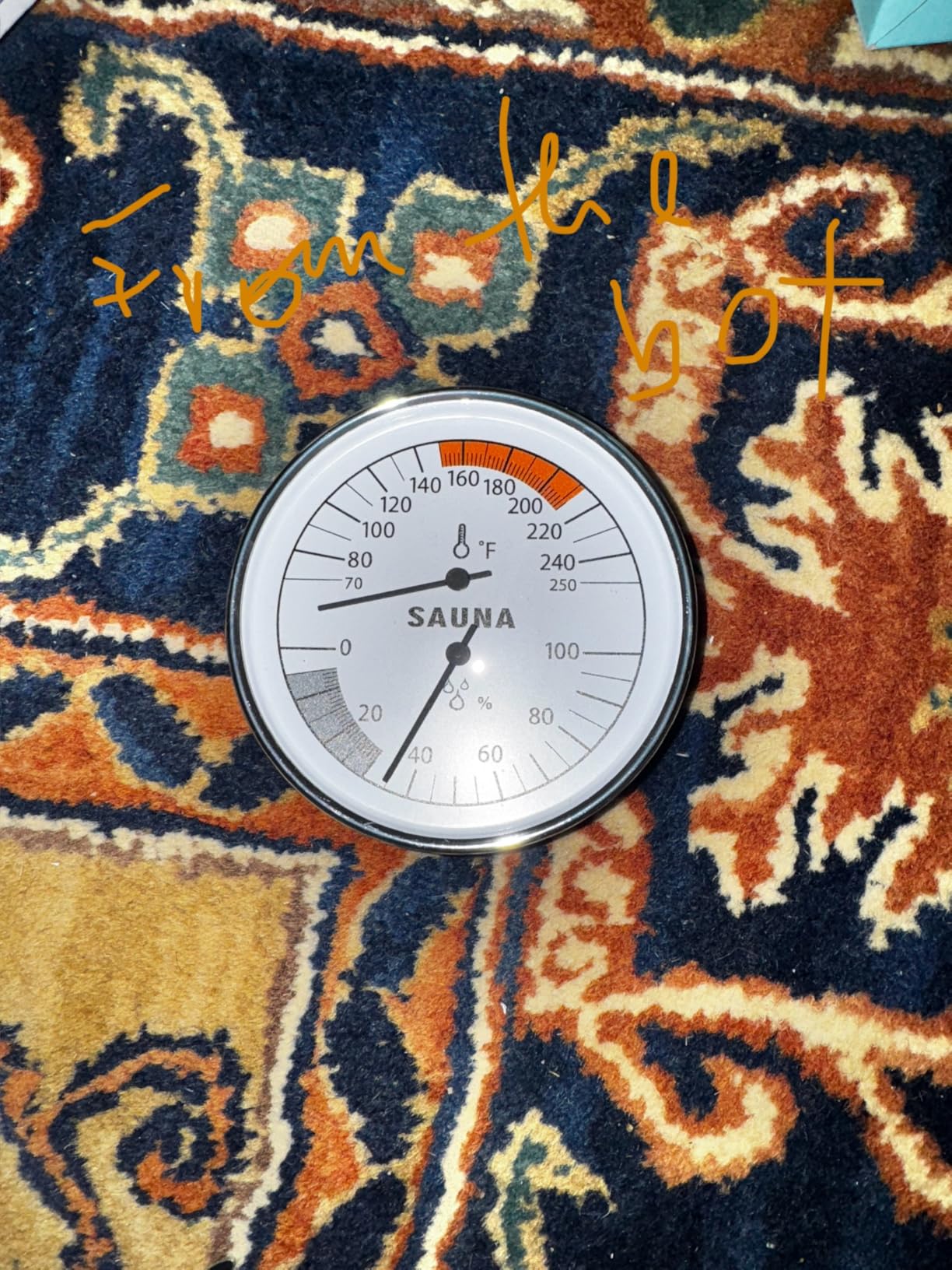 Sauna Thermometer and Hygrometer Combo – Precise Temperature & Humidity Gauge for Sauna Roomsk, Temperature Range 70-250°F, Humidity Range 0-100% - Customer Photo 2