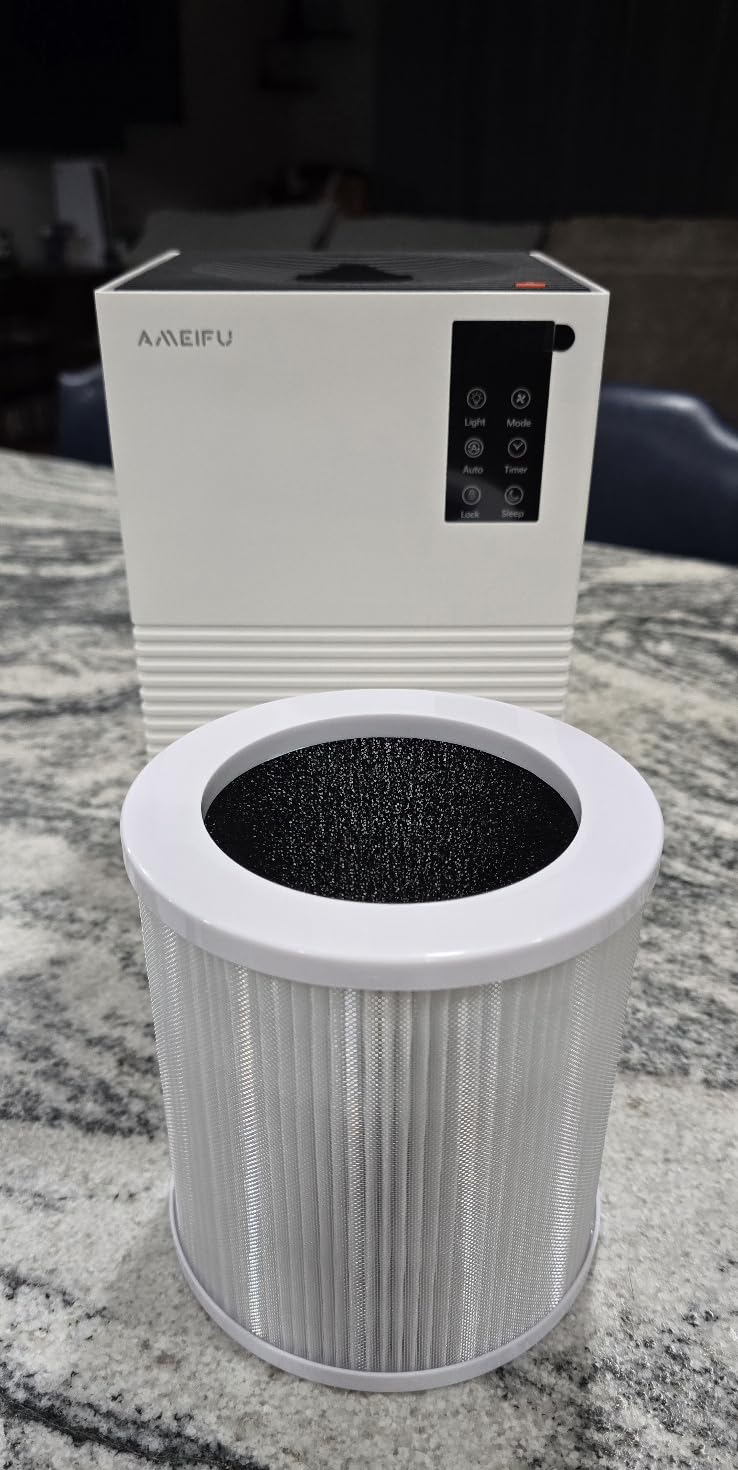 Air Purifier for Home Large Room Up to 1200 Sq Ft, Air Cleaner with H13 Filter, Air Quality Sensor, 4 Timers, 3 Speeds Fan, Quite Air Purifier for Dust, Pet Hair, Pollen - Customer Photo 1