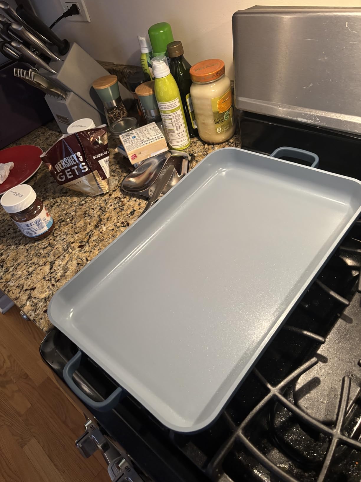 Our Place Mini Griddle Pan - 2 Quart Nonstick Ceramic Sheet Pan & Stovetop Griddle with Handles | Toxin-Free Cast Aluminum | Oven Safe up to 450°F | Spice - Customer Photo 1