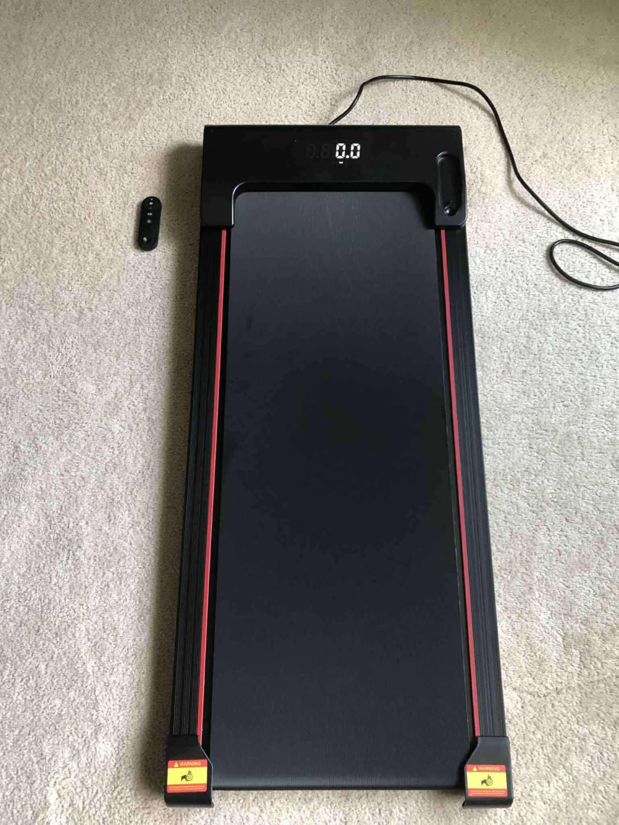 NeoSilent Walking Pad Treadmill Under Desk for Home with BLDC Core and Extra-Large Belt, App and Remote Control, Portable and Compact for Small Space - Customer Photo 1