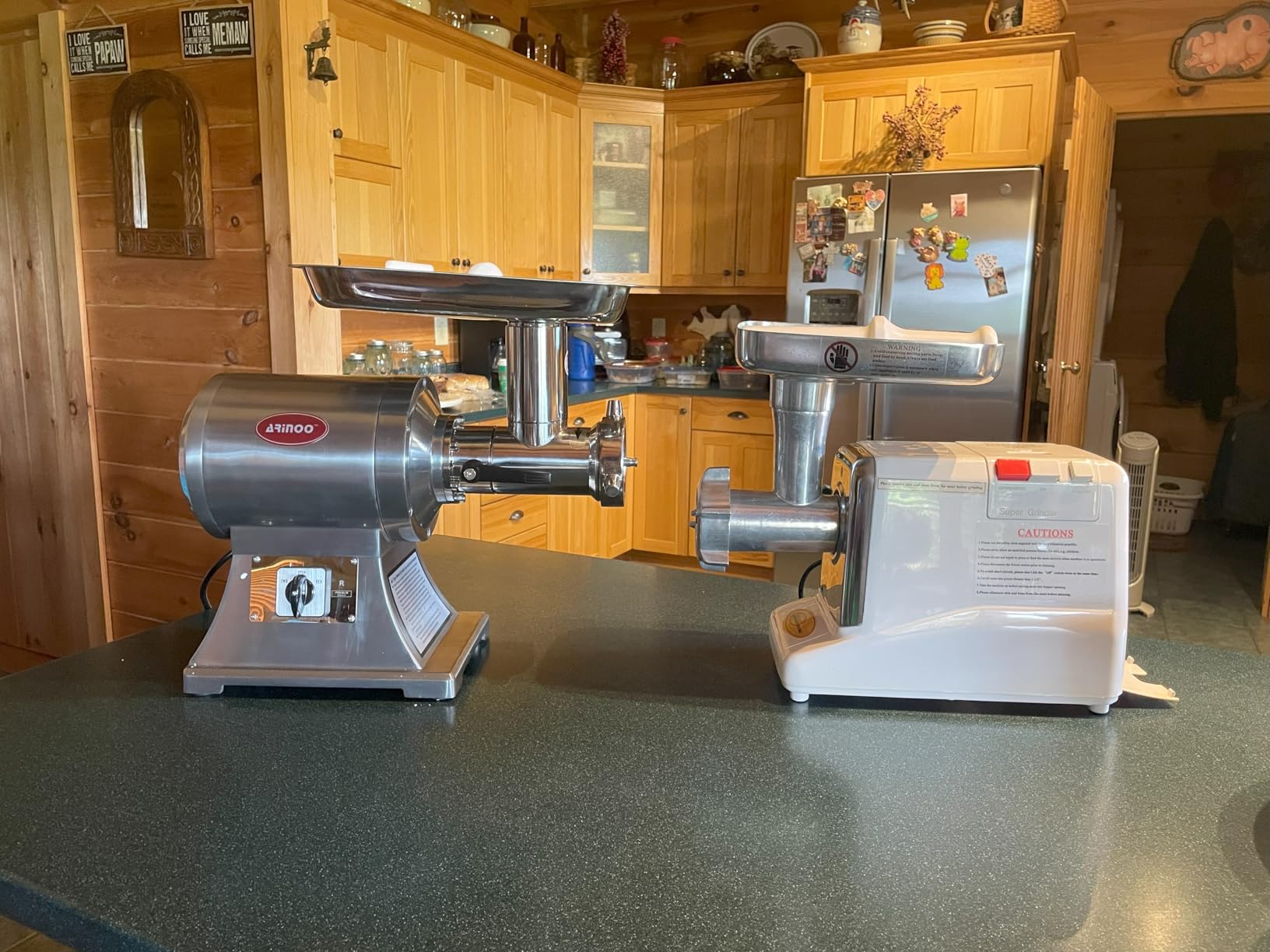 Commercial Meat Grinder,0.9HP Electric Meat Mincer, Heavy Duty Stainless Steel Industrial Meat Mincer w/2 Blades & Meat Pusher,Food Grinders Machine for Home Kitchen Regular Use - Customer Photo 1