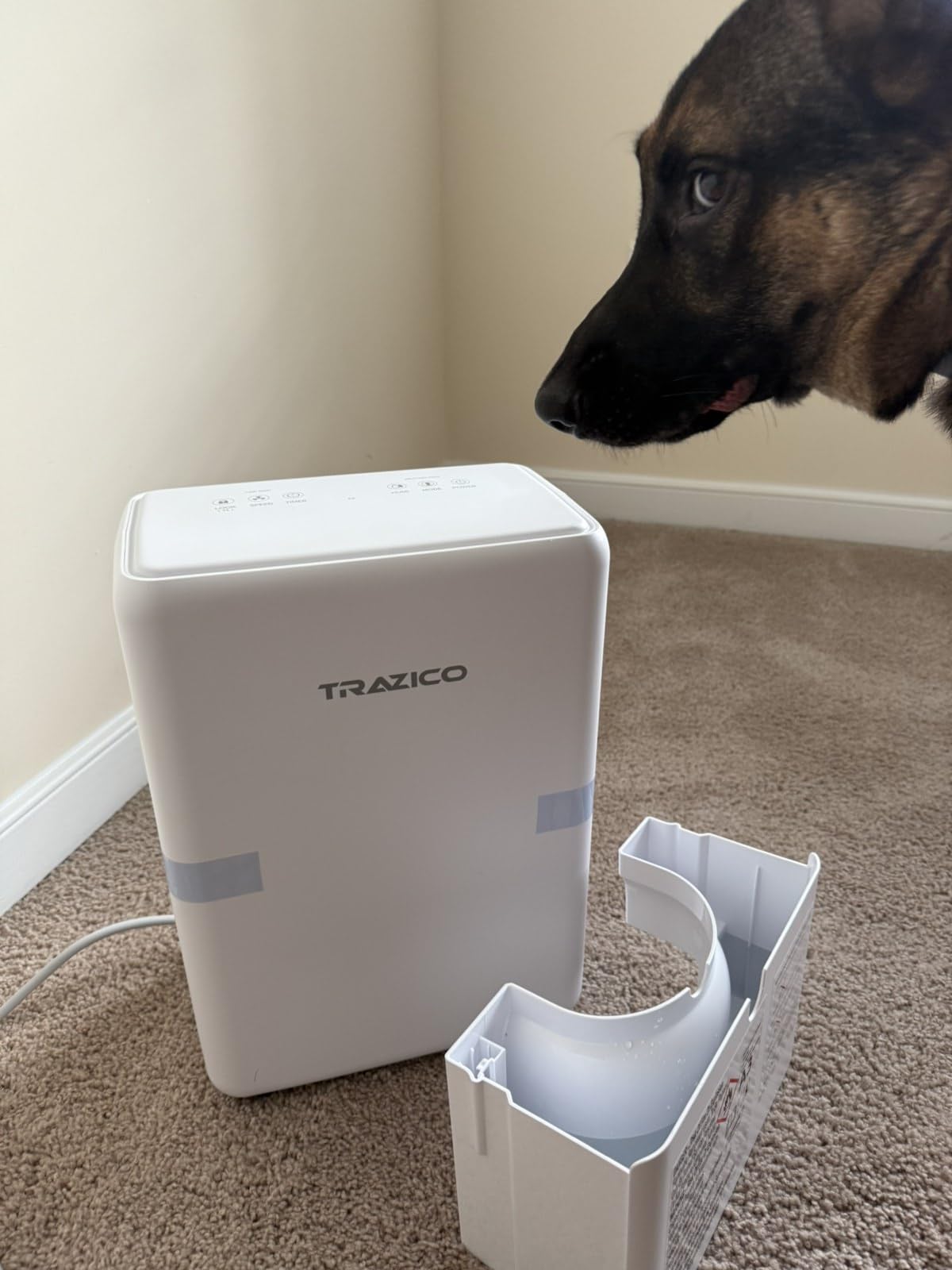 2000 Sq.ft Dehumidifier for Basement, Trazico 30 Pint Dehumidifiers for Home Large Room Bedroom Bathroom with Drain Hose, Intelligent Humidity Control, 3 Modes, 24H Timer, Auto Defrost, White Customer Review 2000 Sq.ft Dehumidifier for Basement, Trazico 30 Pint Dehumidifiers for Home Large Room Bedroom Bathroom with Drain Hose, Intelligent Humidity Control, 3 Modes, 24H Timer, Auto Defrost, White - Customer Photo 1