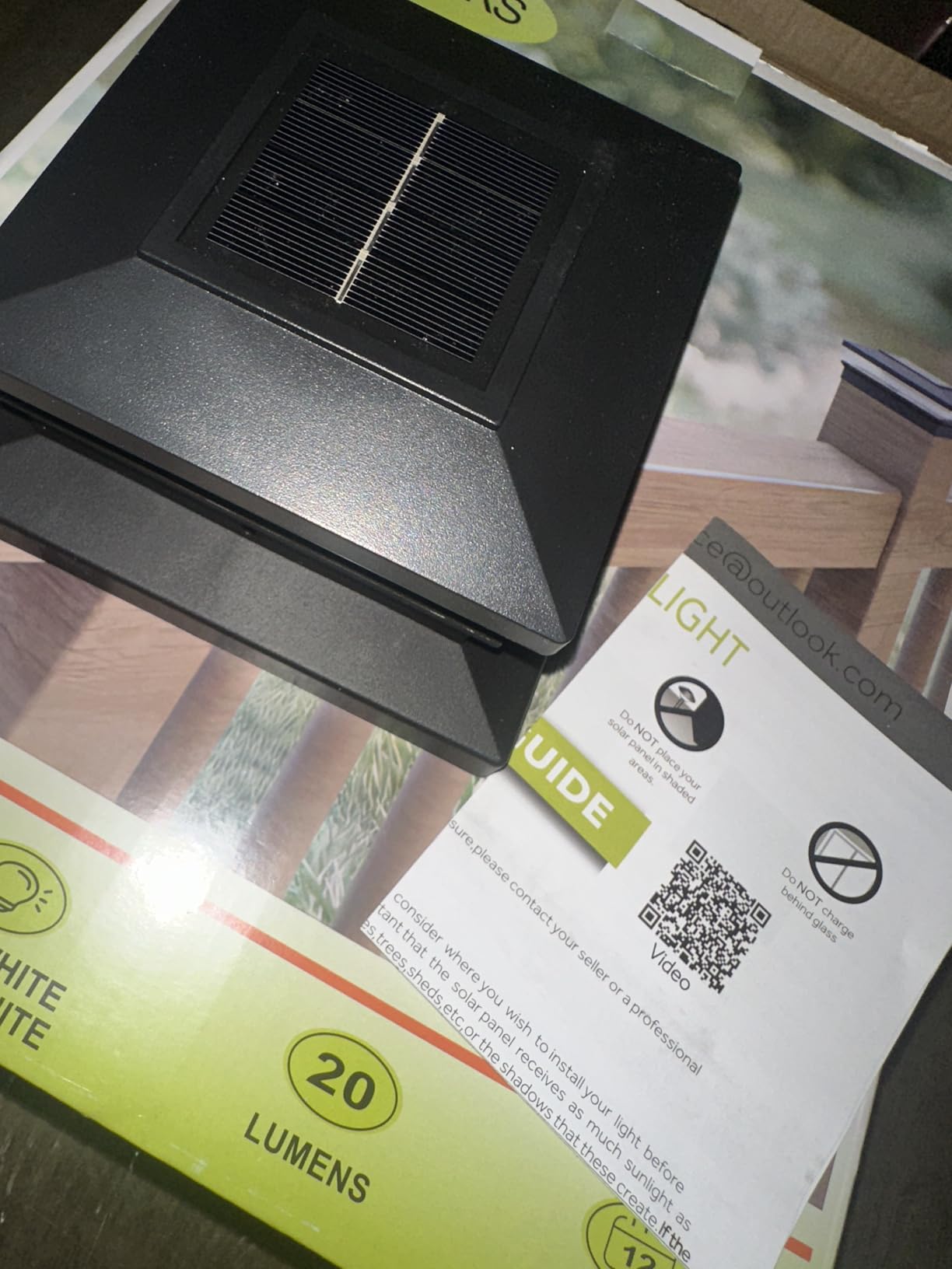 Solar Post Cap Lights 12 Pack, Fence Post Solar Lights, Warm White/Cool White Lighting, Black Waterproof Outdoor Post Lights for Garden Patio Porch, 4x4, 5x5 or 6x6 Vinyl/Wooden Posts - Customer Photo 2